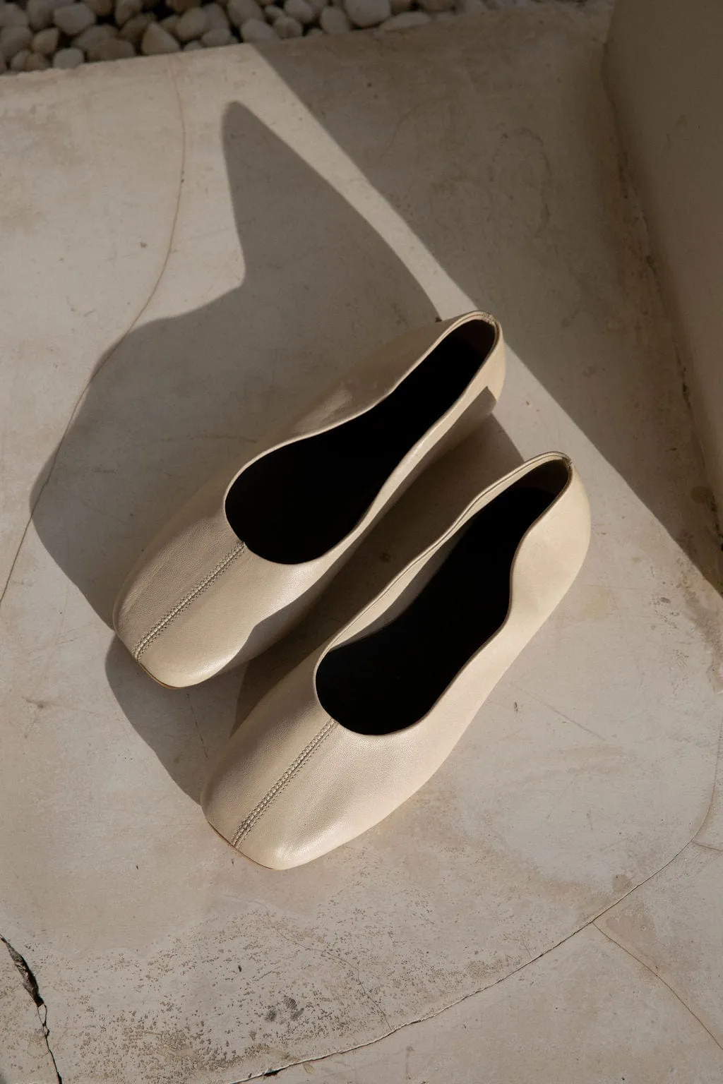 The Mabel Ballet Flat | Creme sold by The Bali Tailor