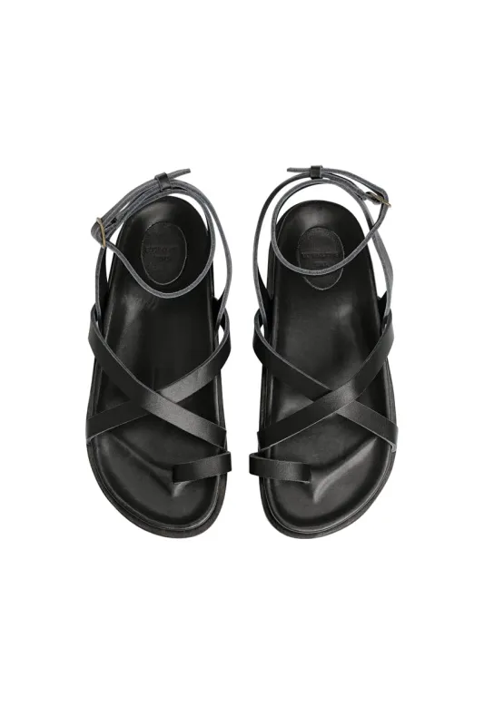 The Slim Leni Sandal | Black sold by The Bali Tailor