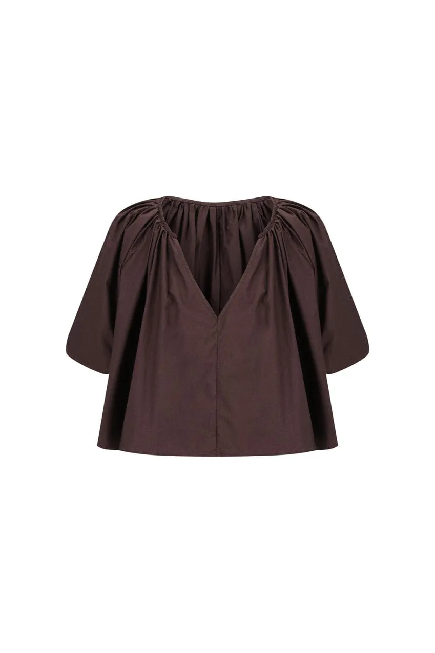 The Blair Blouse | Cocoa sold by The Bali Tailor product image thumbnail 3