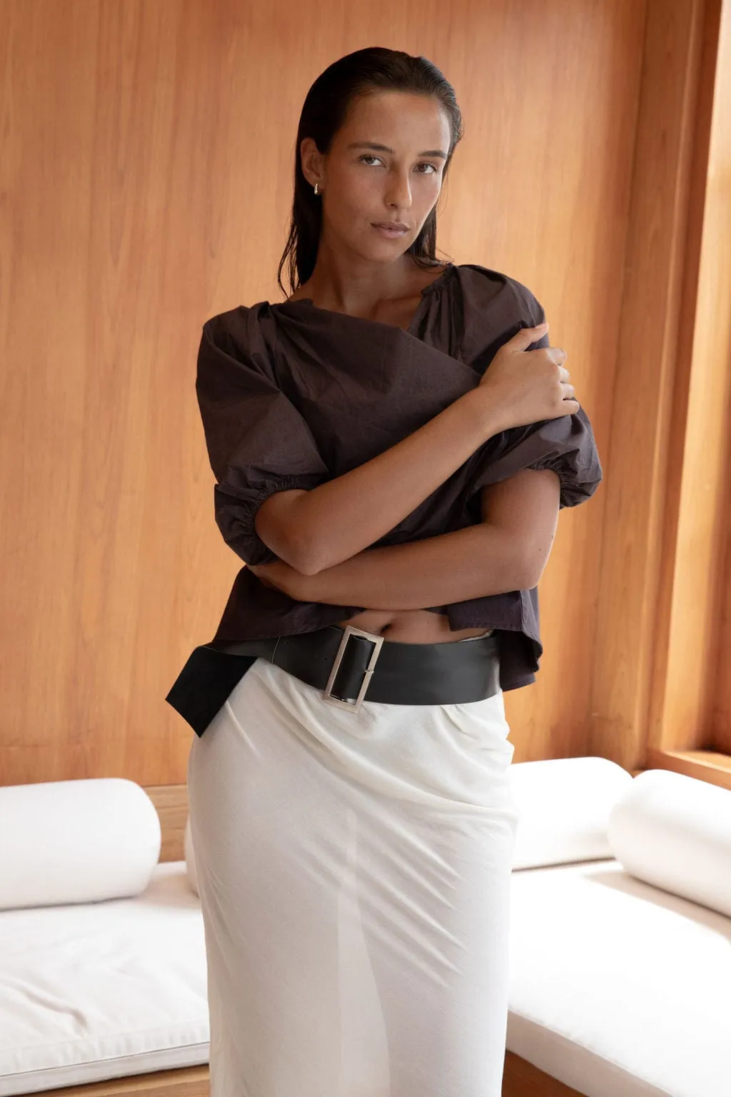 The Blair Blouse | Cocoa sold by The Bali Tailor product image thumbnail 5