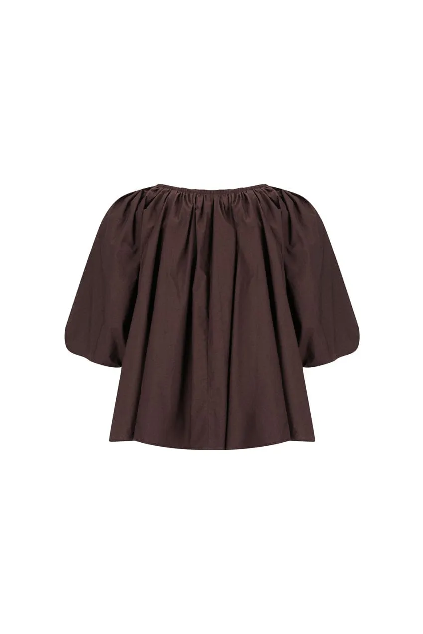 The Blair Blouse | Cocoa sold by The Bali Tailor product image thumbnail 4