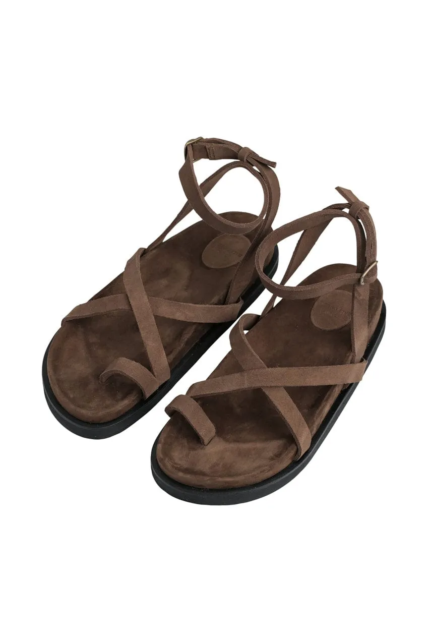 The Slim Leni Sandal | Cocoa Suede sold by The Bali Tailor product image thumbnail 2