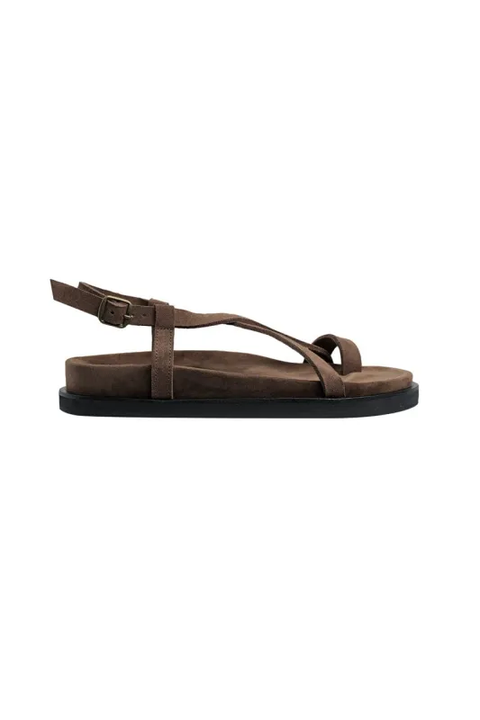 The Slim Noa Sandal | Cocoa Suede sold by The Bali Tailor