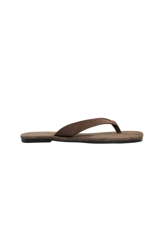 The Rhea Thong | Cocoa Suede sold by The Bali Tailor