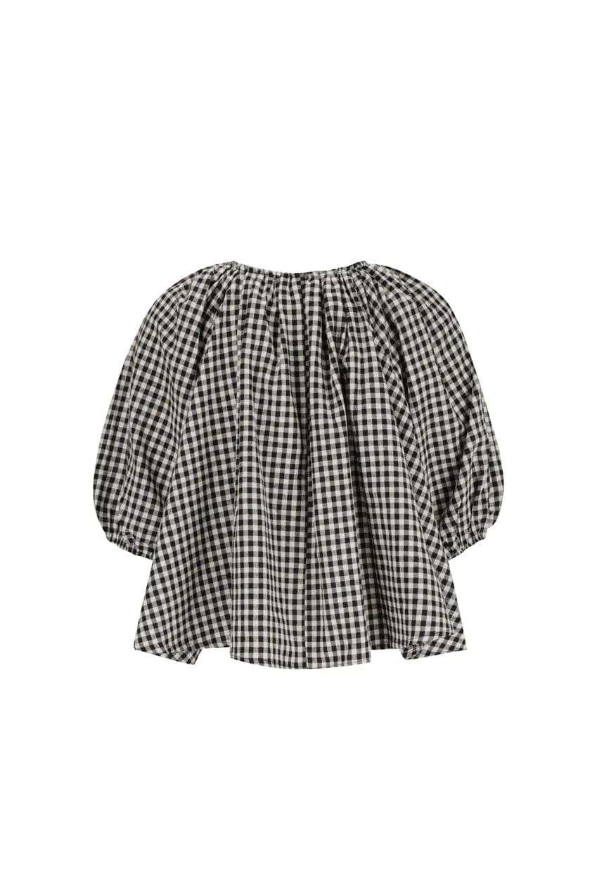 The Blair Blouse | Gingham sold by The Bali Tailor product image thumbnail 2
