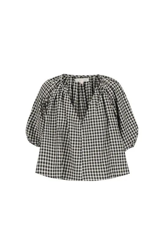 The Blair Blouse | Gingham sold by The Bali Tailor