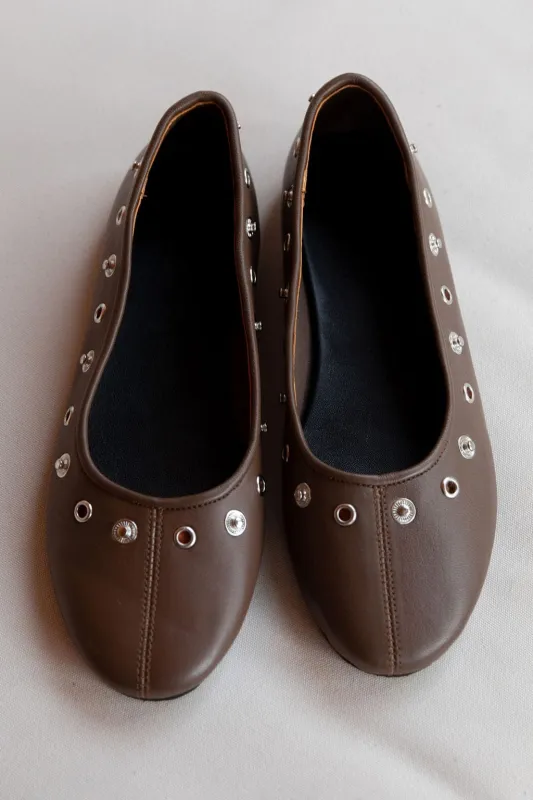 The Luma Ballet Flat | Chocolate sold by The Bali Tailor