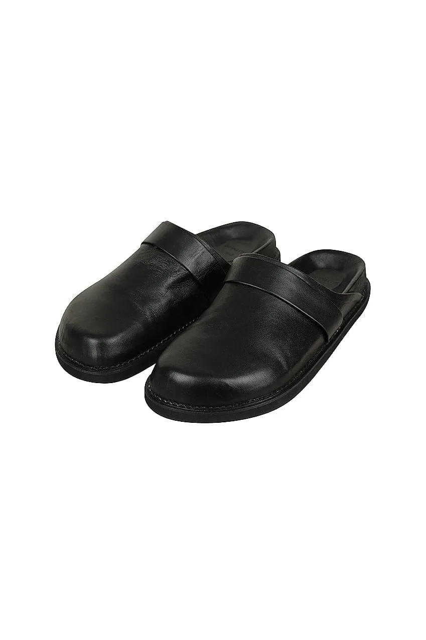 The Luca Slide | Black Leather sold by The Bali Tailor product image thumbnail 2