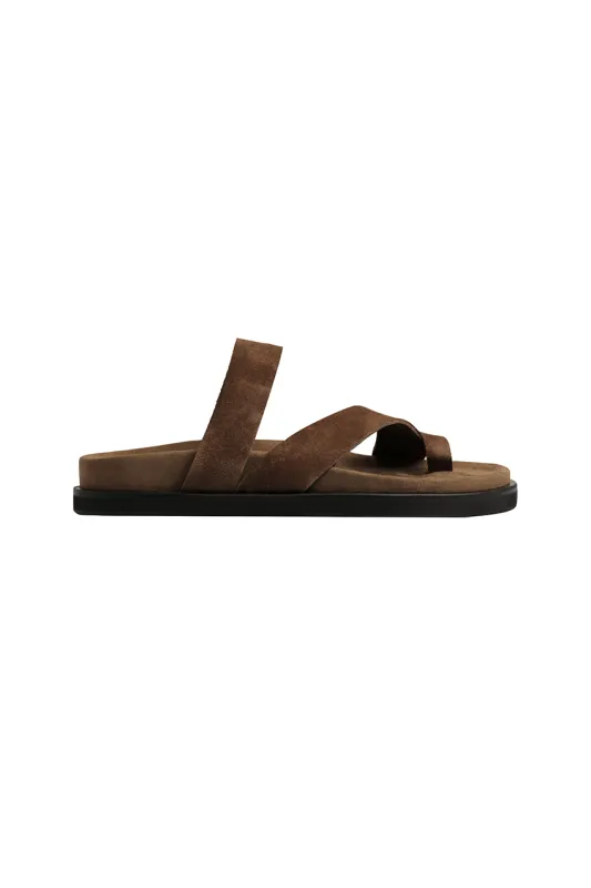 The Camille Slide | Cocoa Suede PRE-ORDER made by The Bali Tailor
