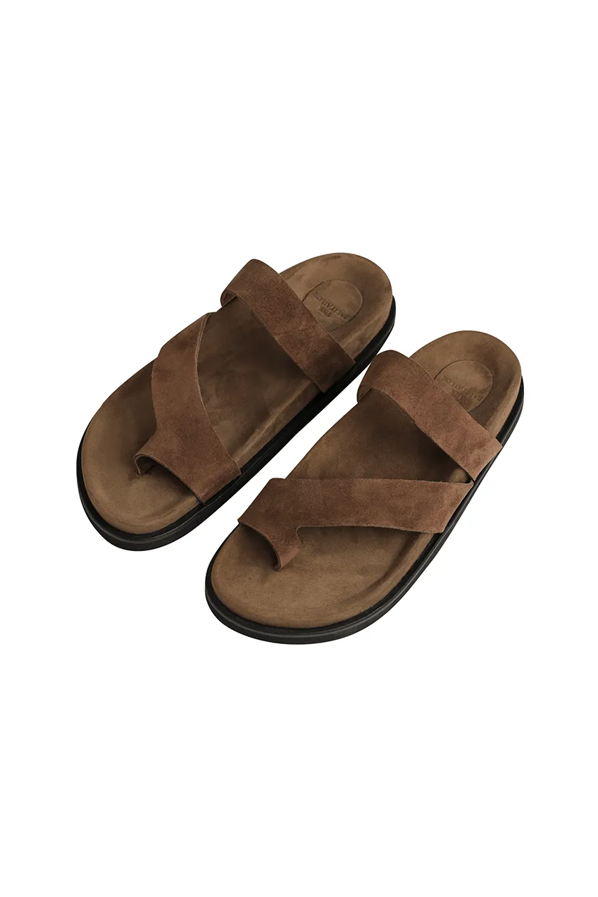 The Camille Slide | Cocoa Suede Pre-Order sold by The Bali Tailor product image thumbnail 2