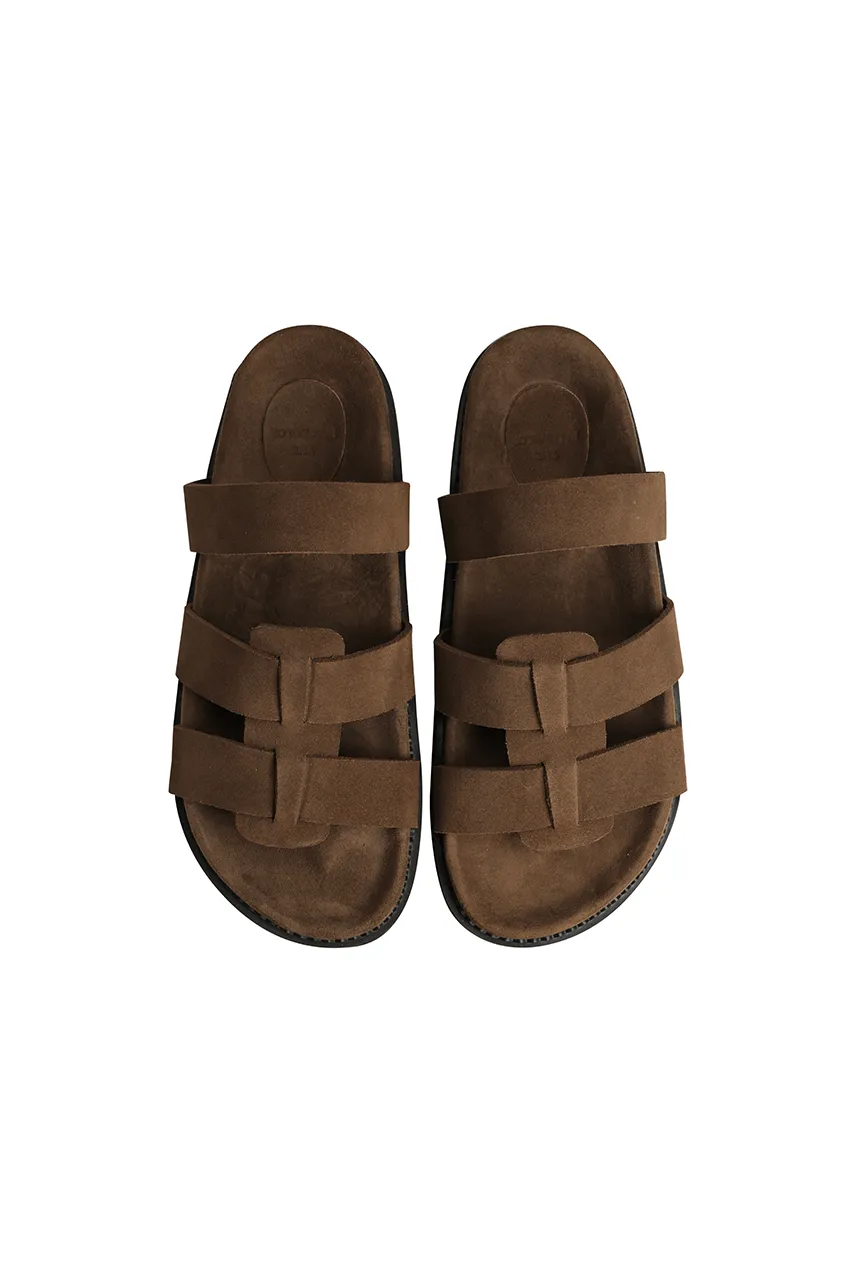 The Watson Slide | Cocoa Suede sold by The Bali Tailor product image thumbnail 3