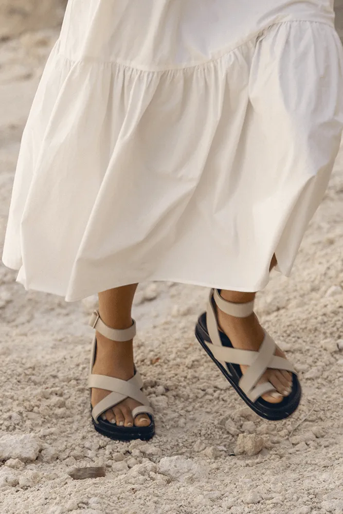 The Leni Sandal | Bone / Black sold by The Bali Tailor product image thumbnail 4