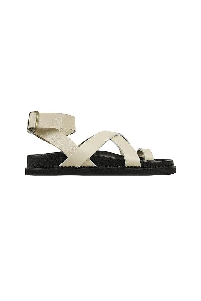 The Leni Sandal | Bone / Black sold by The Bali Tailor