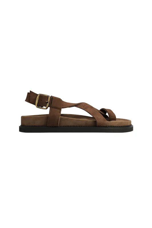 The Noa Sandal | Cocoa Suede sold by The Bali Tailor