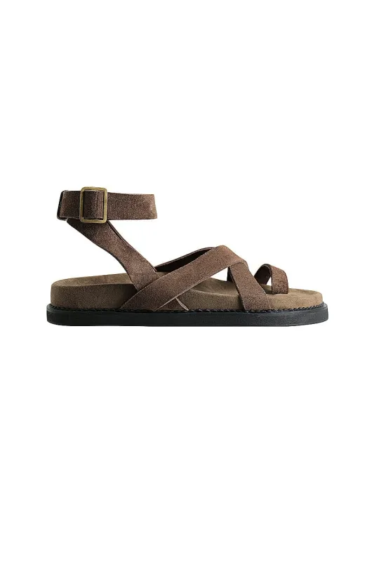 The Leni Sandal | Cocoa Suede sold by The Bali Tailor
