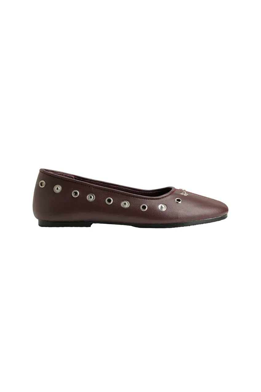 The Luma Ballet Flat | Burgundy sold by The Bali Tailor