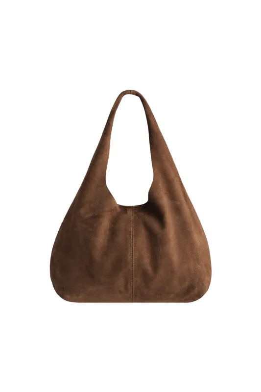 The Clover Slouch Mini | Cocoa Suede made by The Bali Tailor