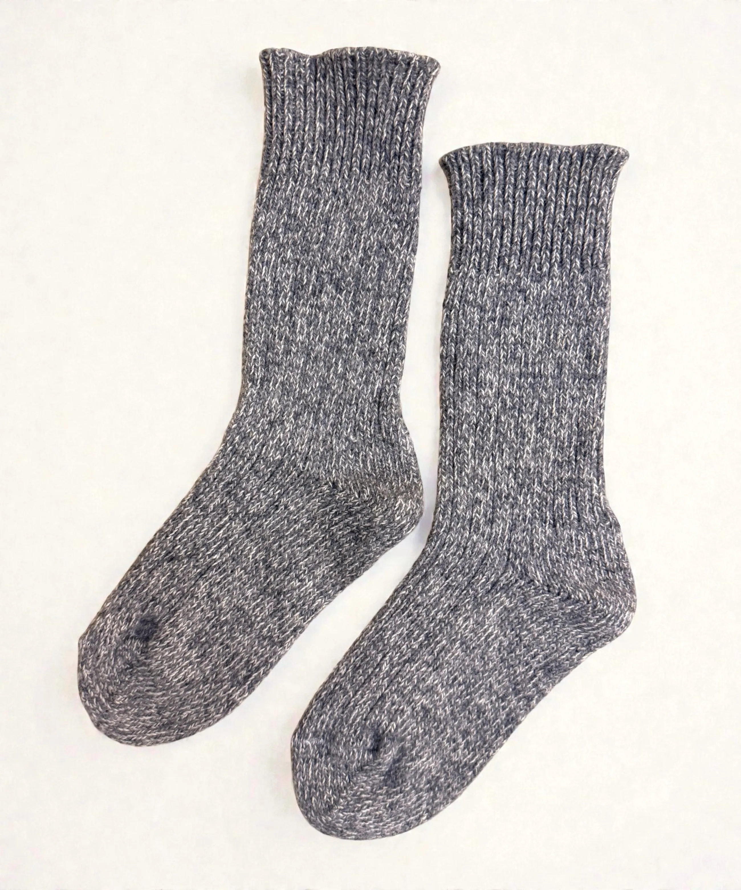 Thick Wool & Cotton Socks | Dark Ash sold by OKAYOK