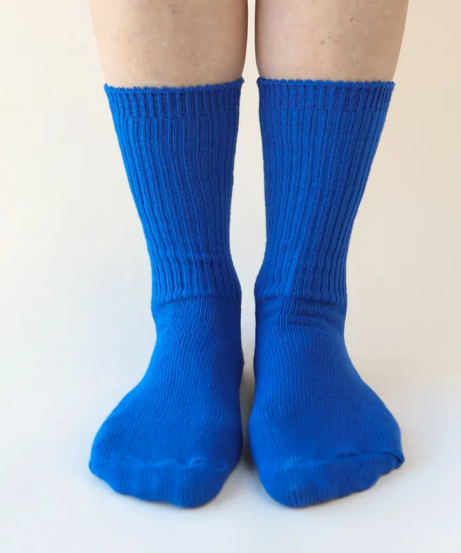 Dyed Cotton Socks | Cobalt made by OKAYOK