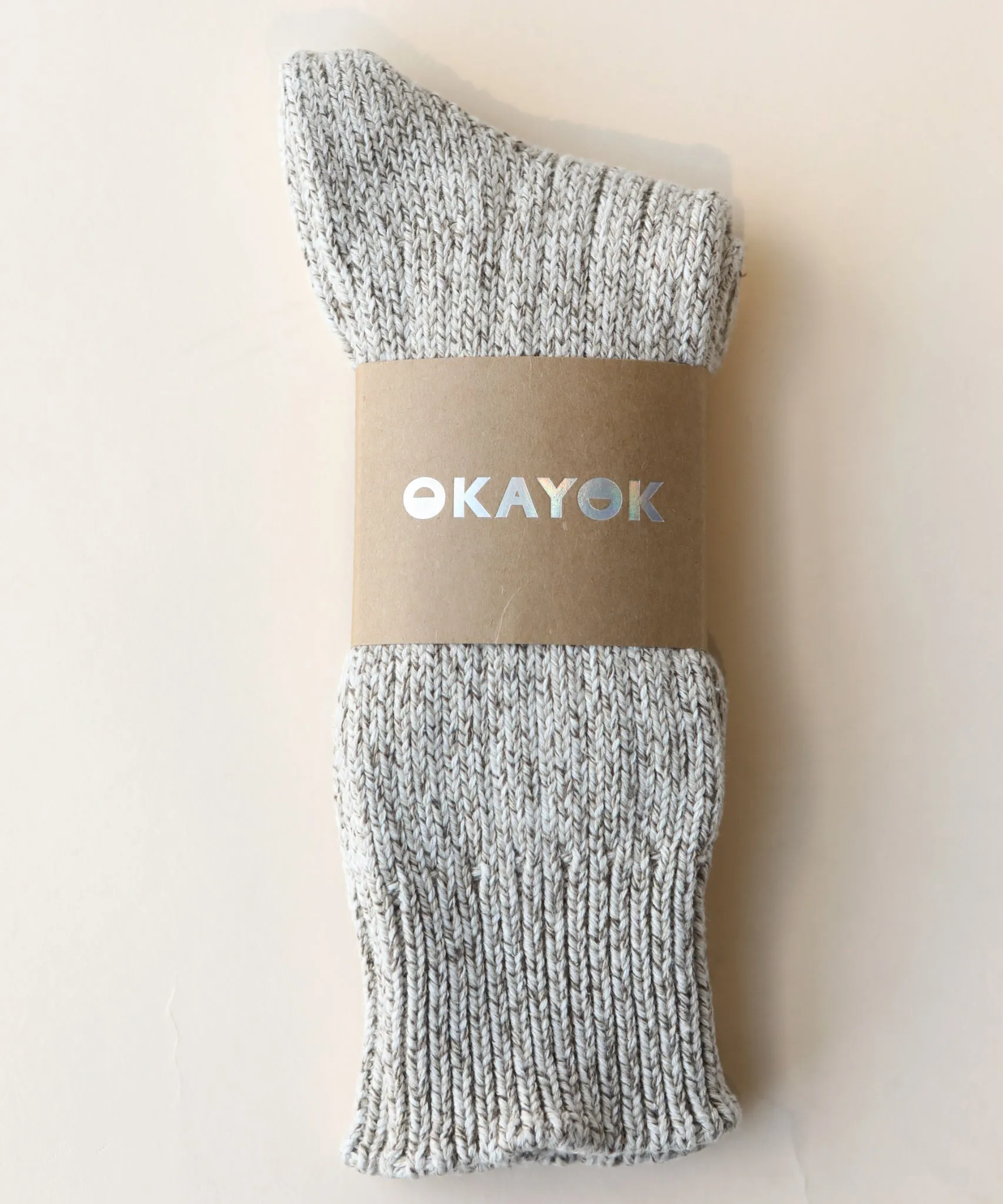Thick Cotton Socks | Beige Mix sold by OKAYOK product image thumbnail 3