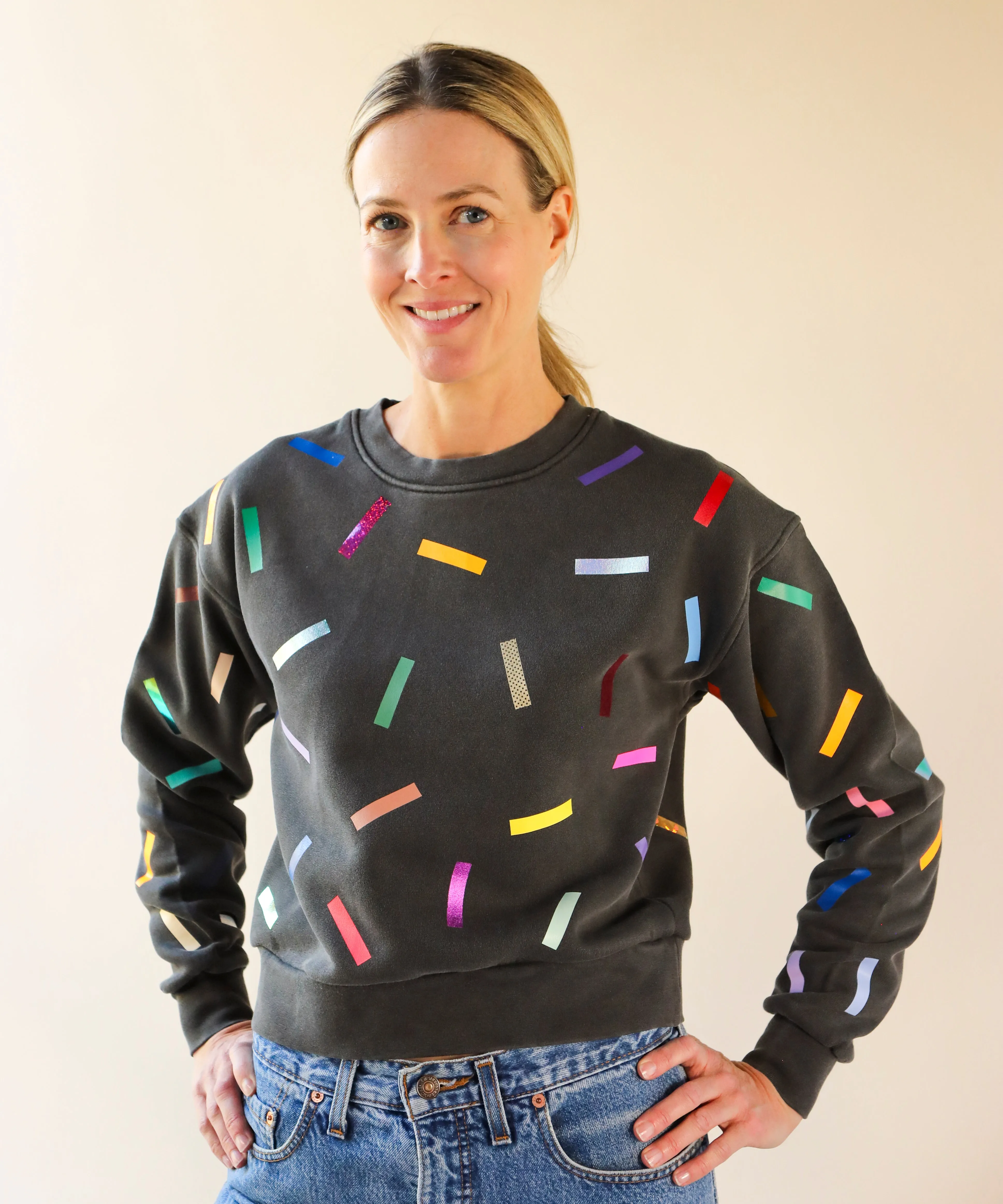 Confetti Laine Sweatshirt | Shadow sold by OKAYOK product image thumbnail 4