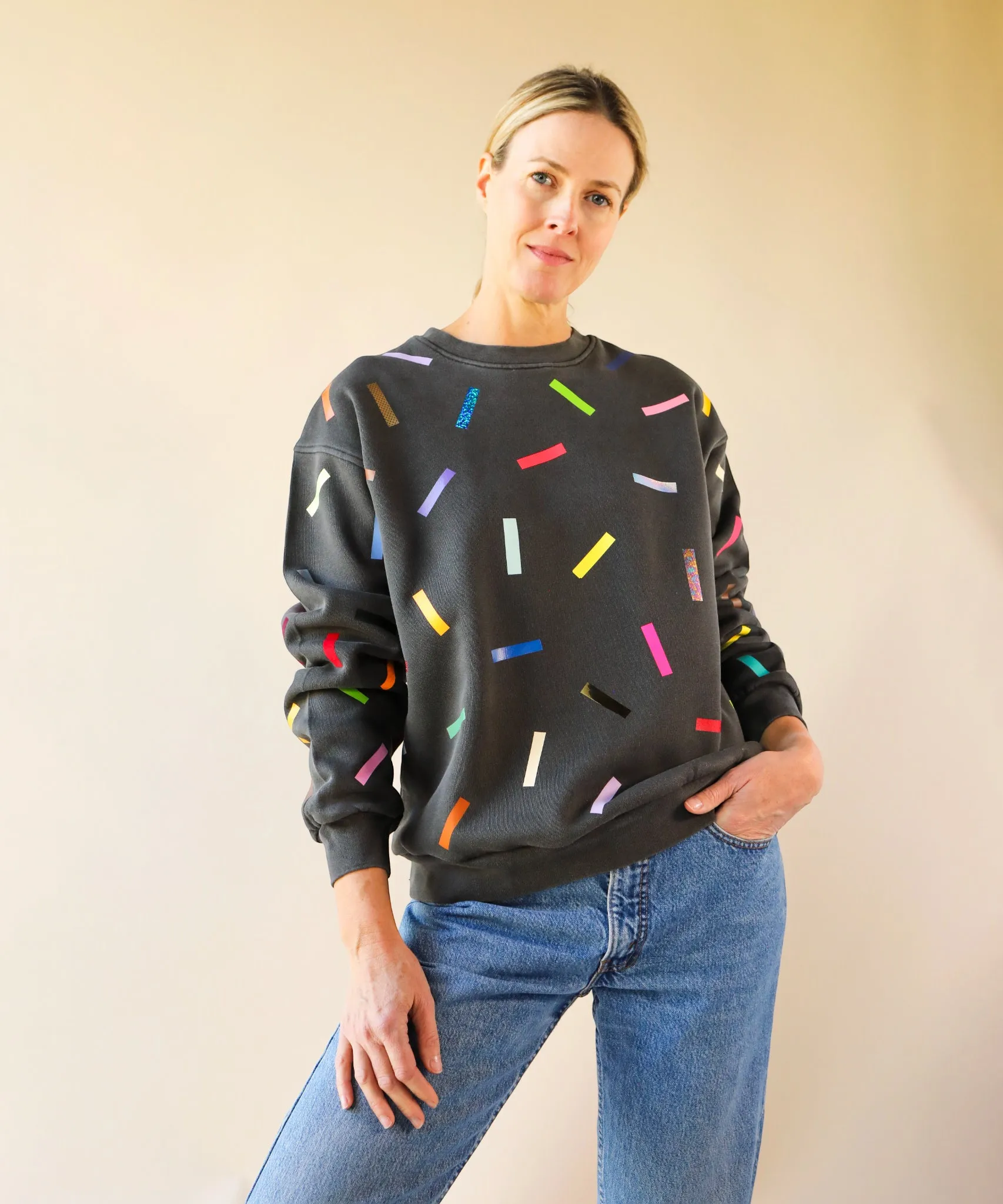 Confetti Unisex Cotton Sweatshirt | Shadow sold by OKAYOK product image thumbnail 3