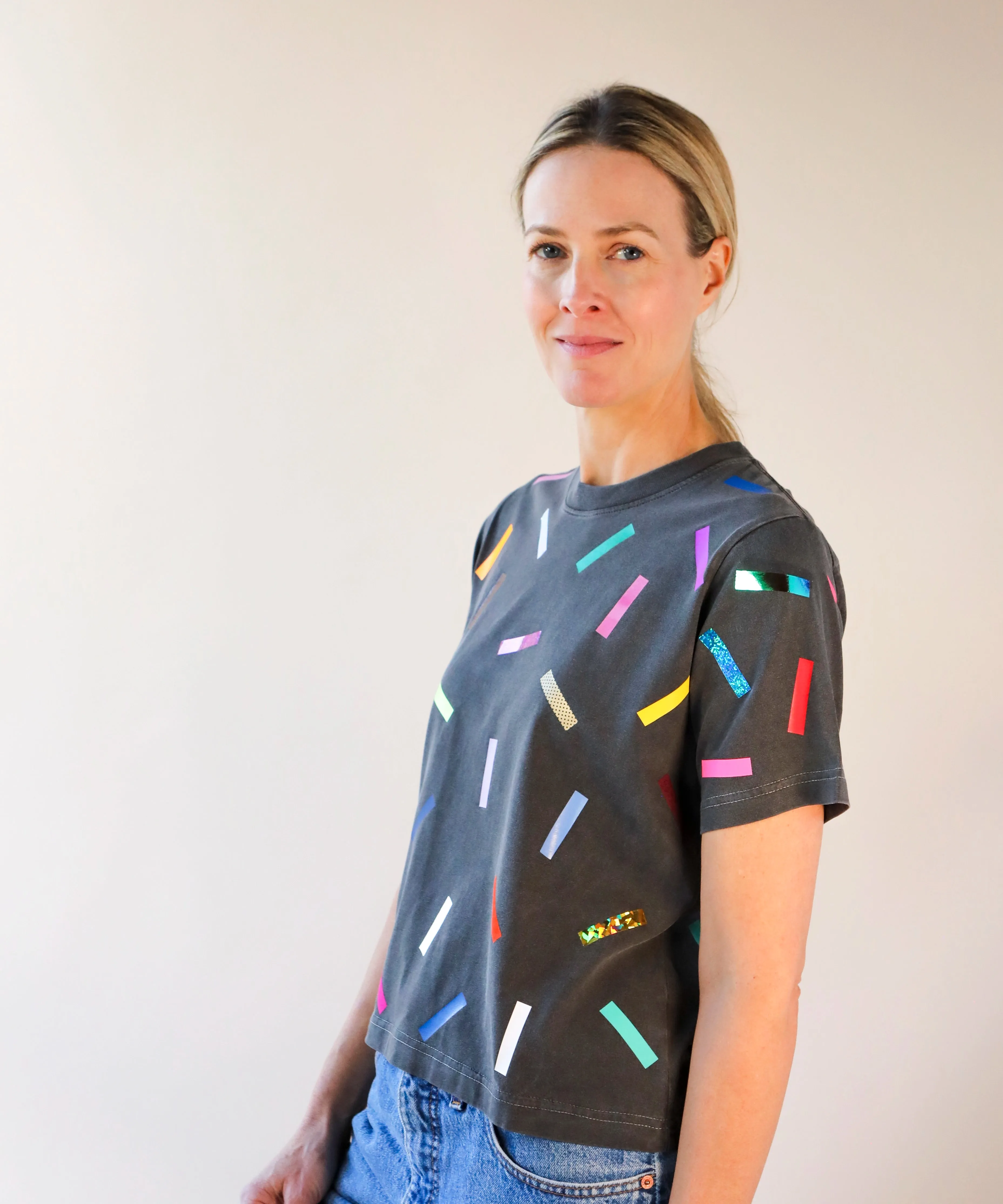 Confetti Boxy TShirt | Shadow sold by OKAYOK product image thumbnail 3