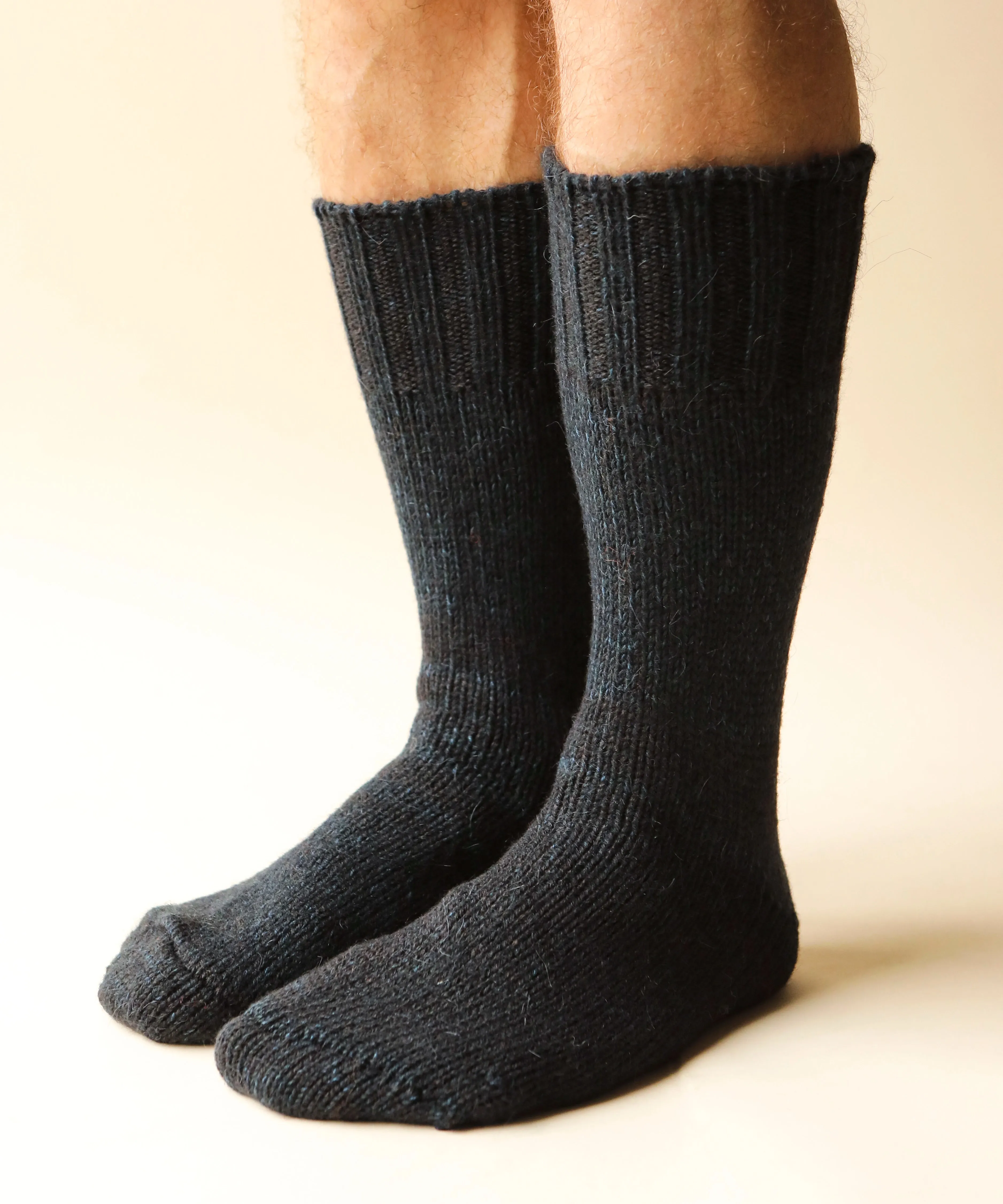 Thick Wool Socks | Midnight sold by OKAYOK