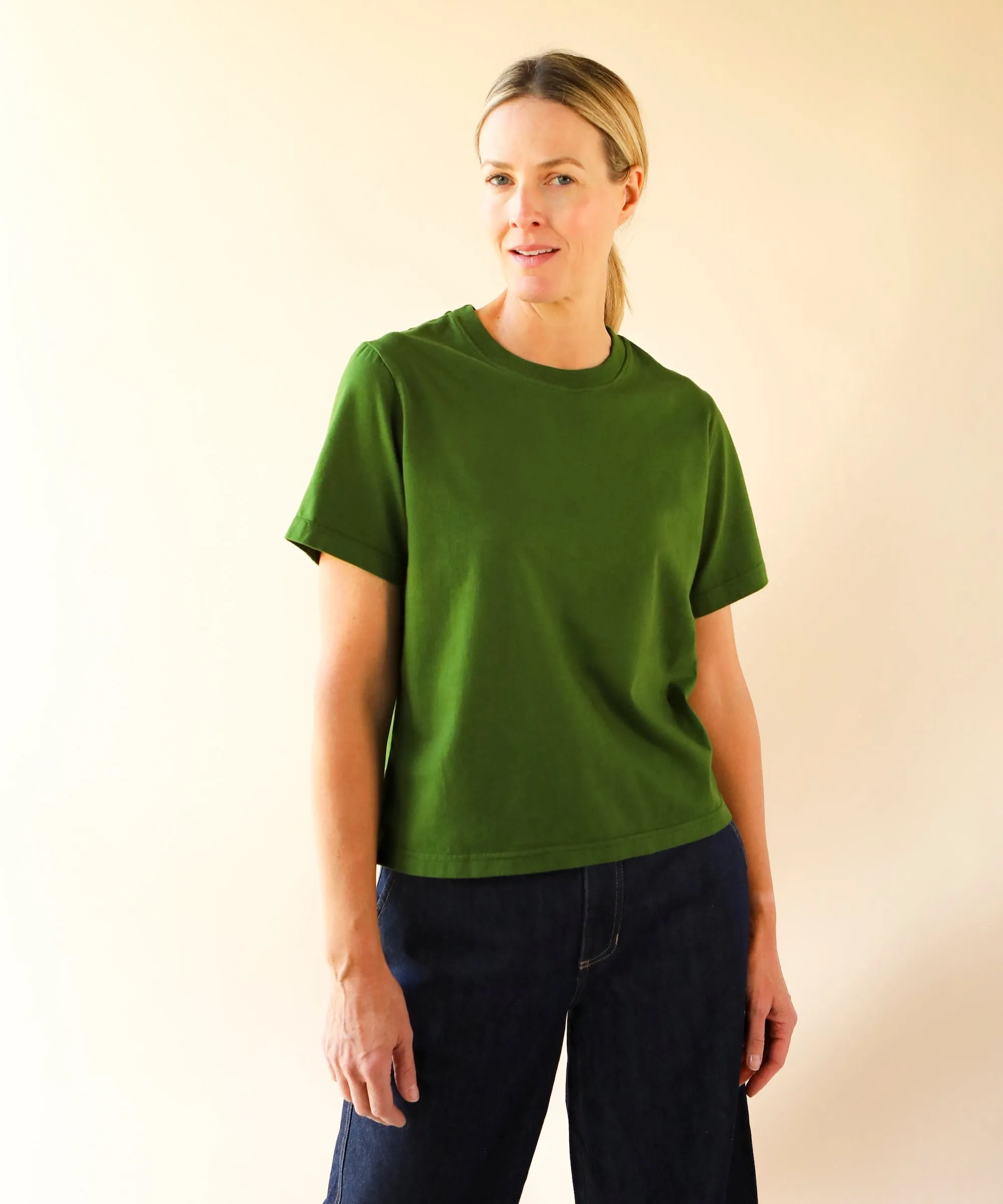 Boxy Cotton Tshirt | Moss sold by OKAYOK product image thumbnail 2