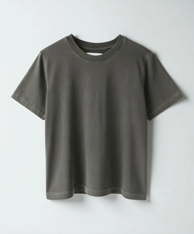 Boxy Cotton Tshirt | Shadow sold by OKAYOK