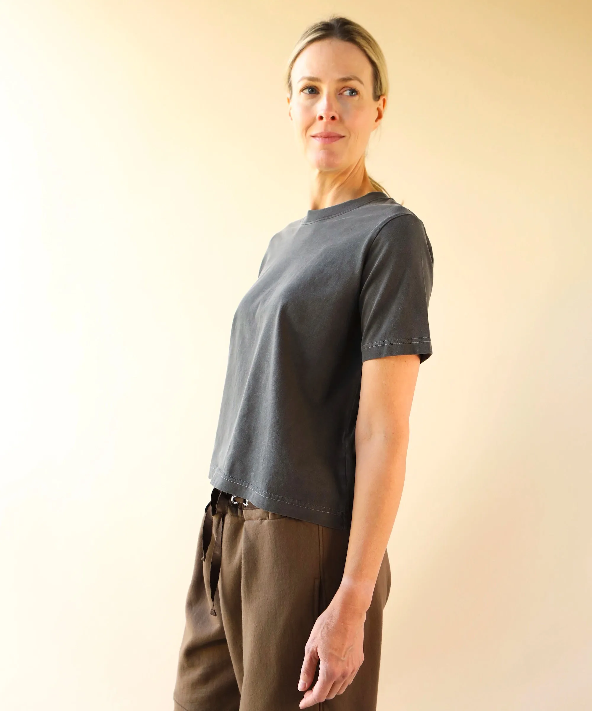 Boxy Cotton Tshirt | Shadow sold by OKAYOK product image thumbnail 4