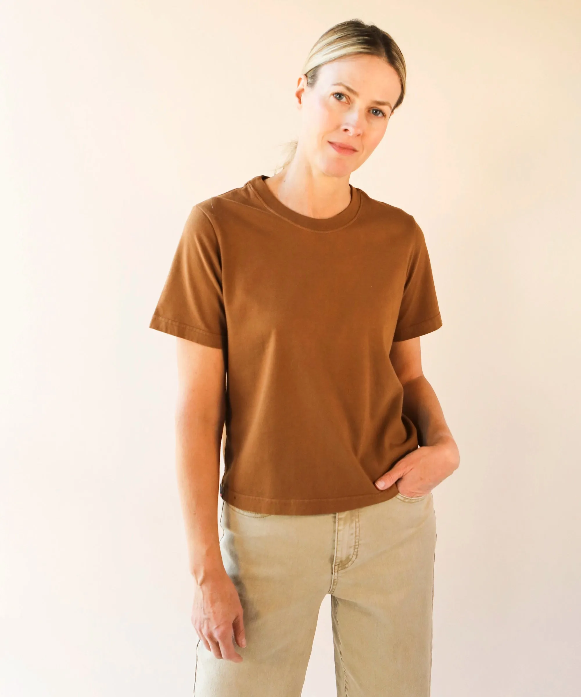 Boxy Cotton Tshirt | Sepia sold by OKAYOK product image thumbnail 2