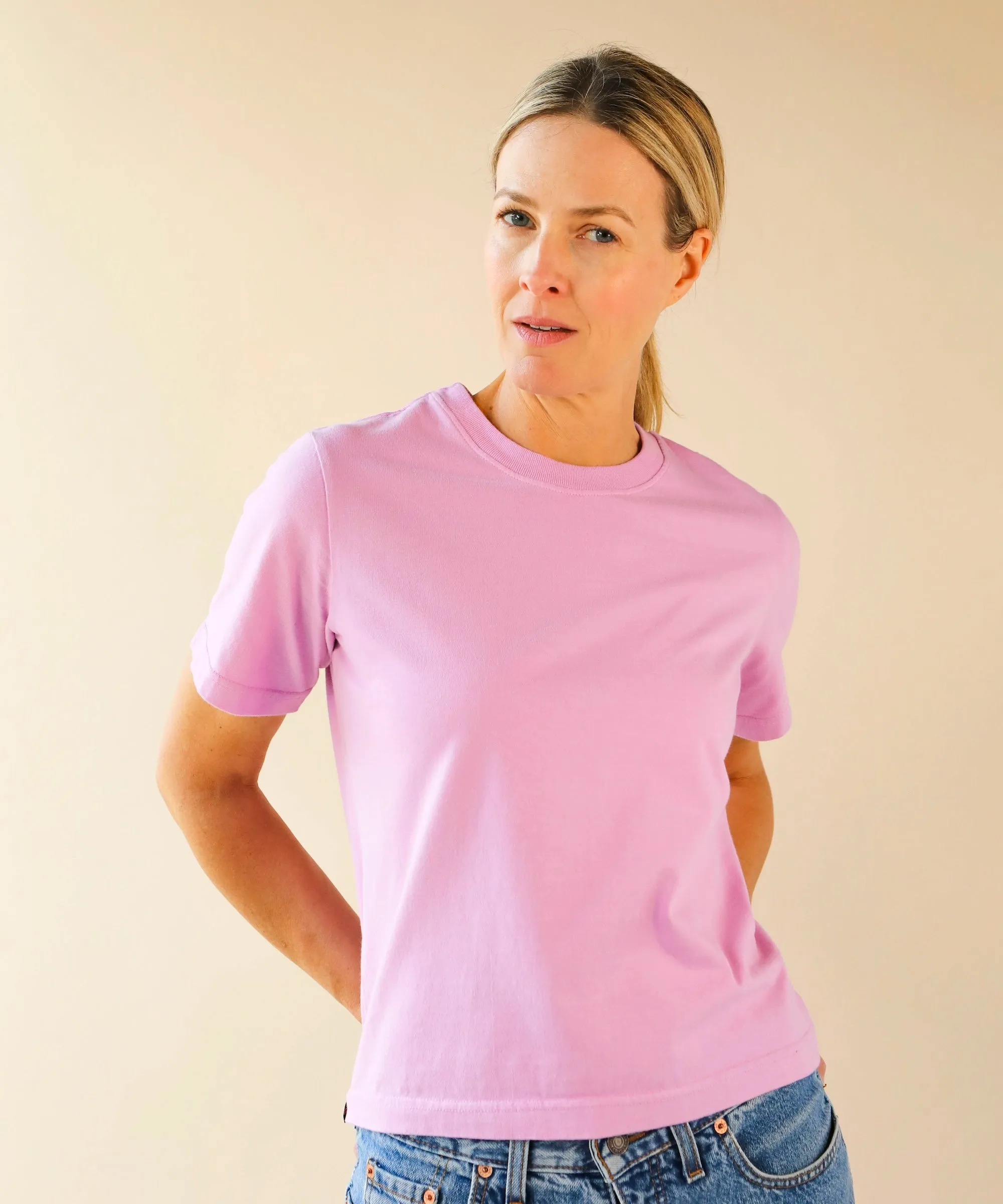 Boxy Cotton Tshirt | Orchid sold by OKAYOK product image thumbnail 2