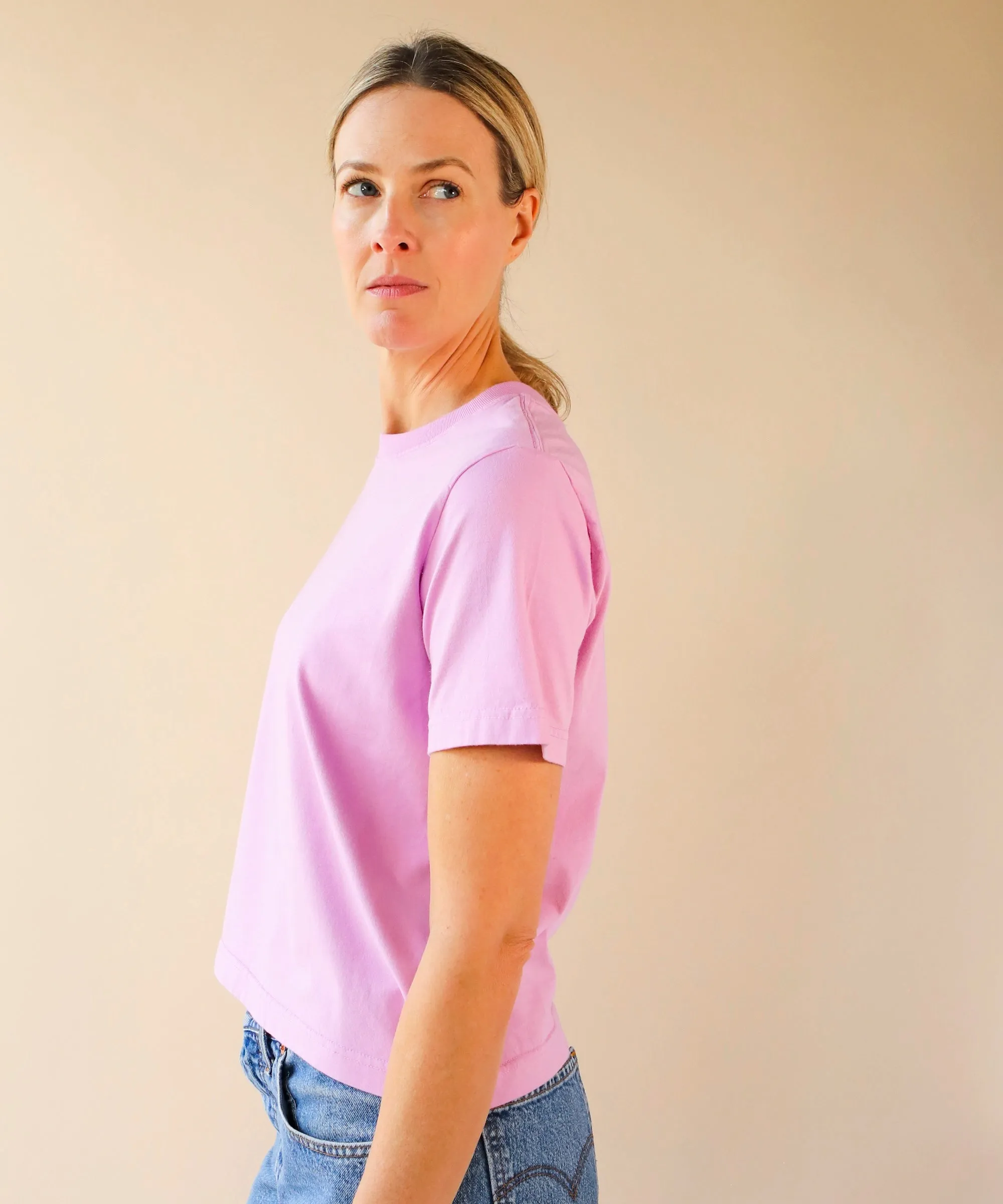 Boxy Cotton Tshirt | Orchid sold by OKAYOK product image thumbnail 5