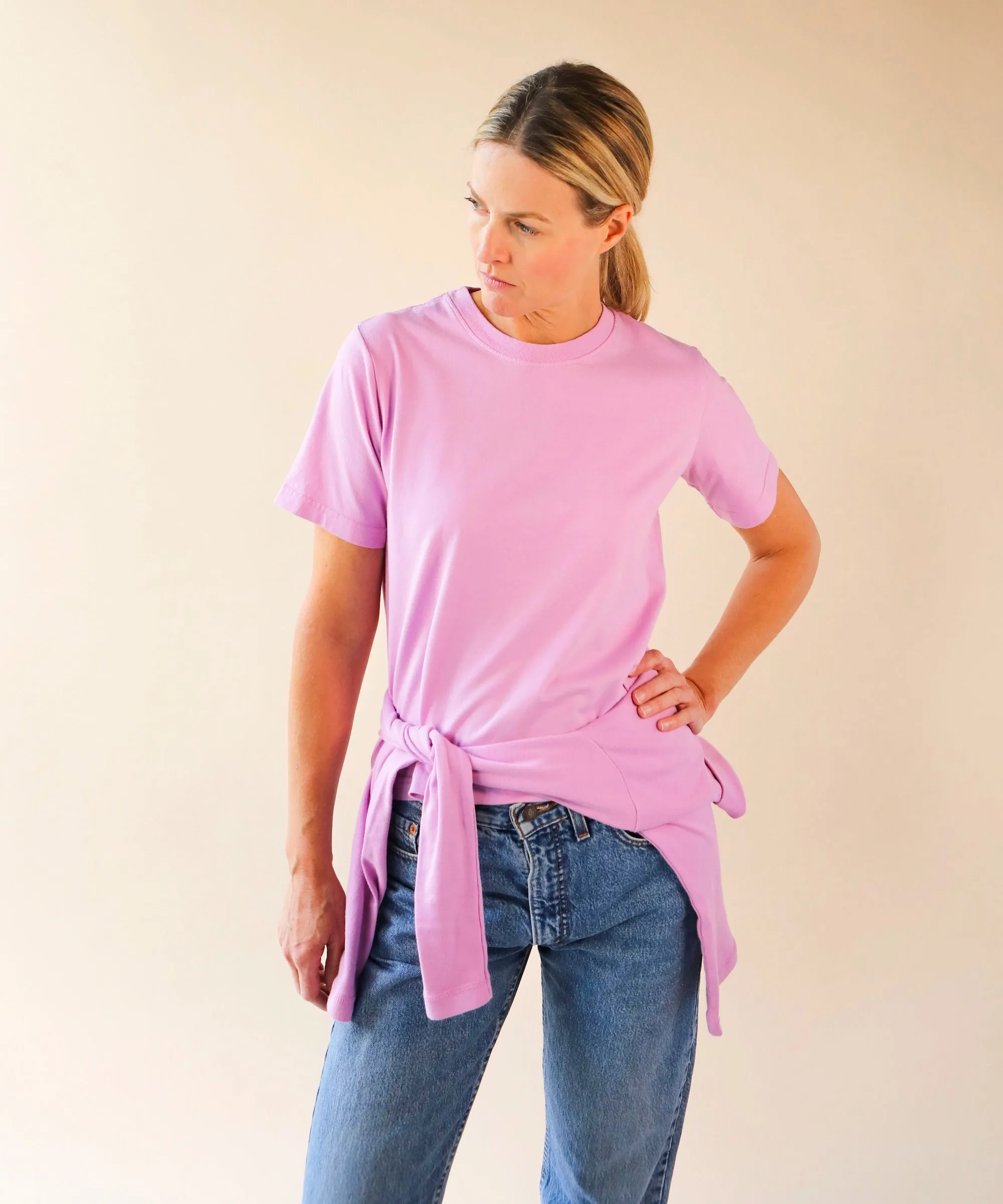 Boxy Cotton Tshirt | Orchid sold by OKAYOK product image thumbnail 4