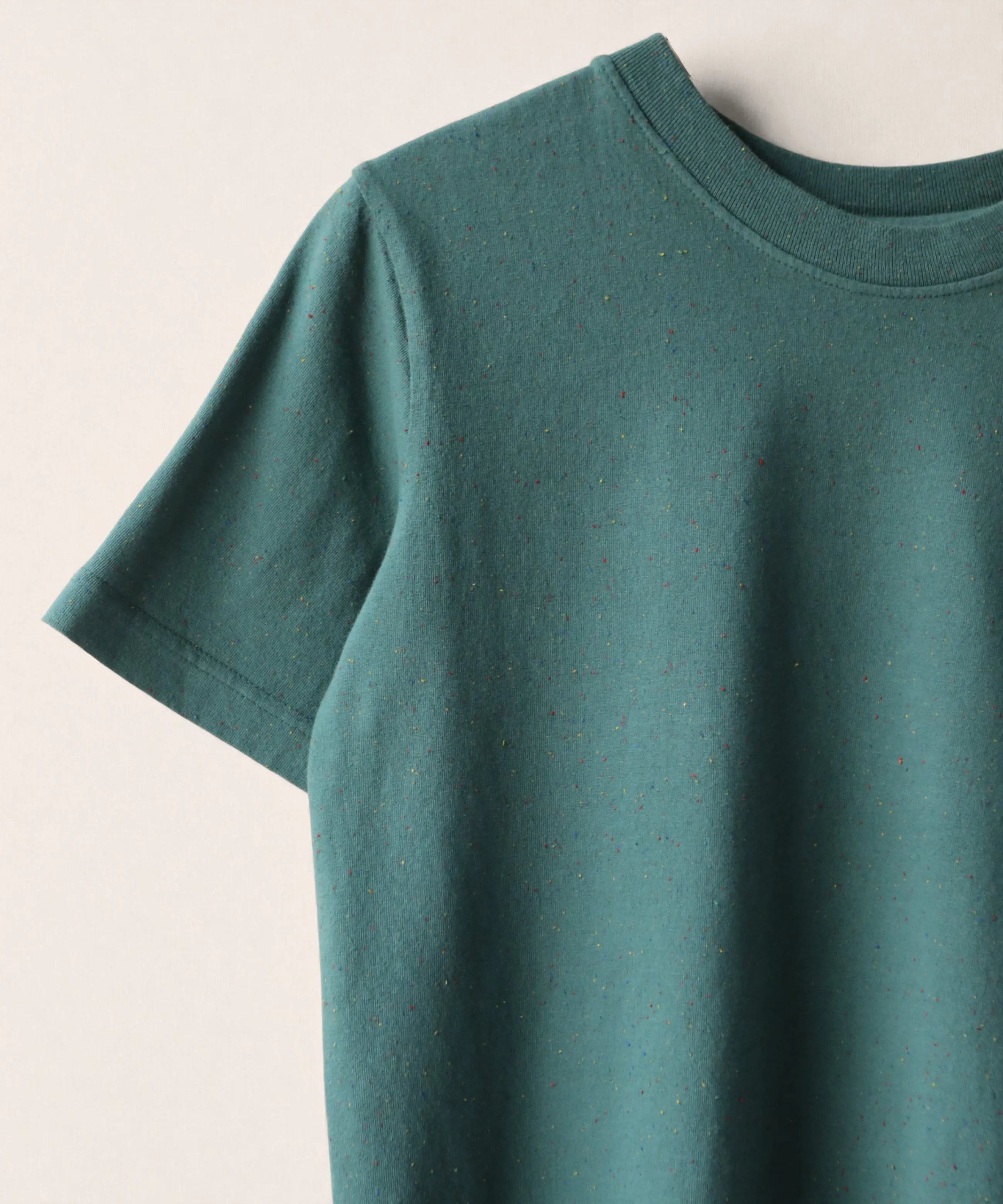 Boxy Cotton Fleck Tshirt | Blue Spruce sold by OKAYOK product image thumbnail 4