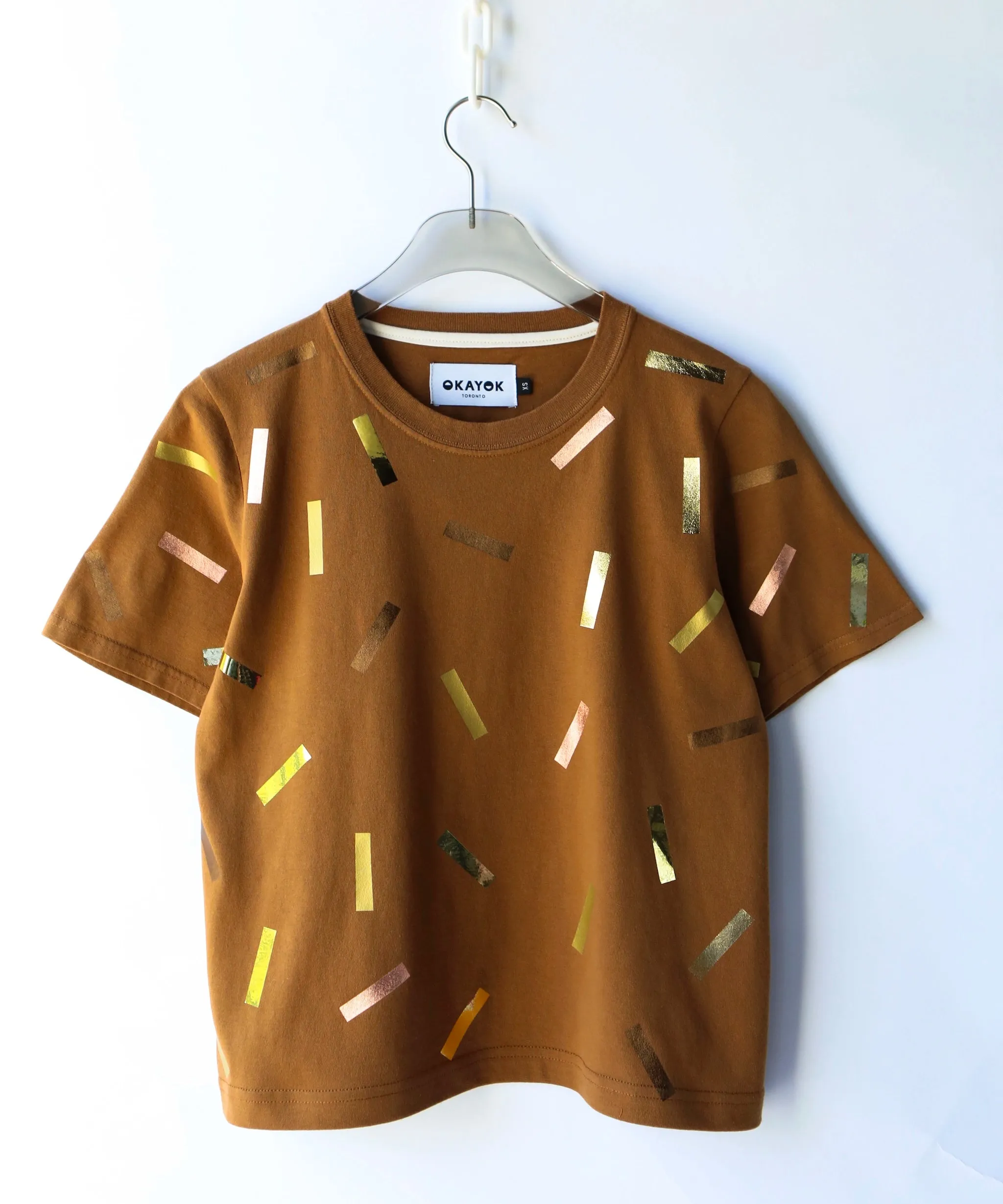 Confetti Boxy TShirt | Golden Sepia sold by OKAYOK product image thumbnail 5