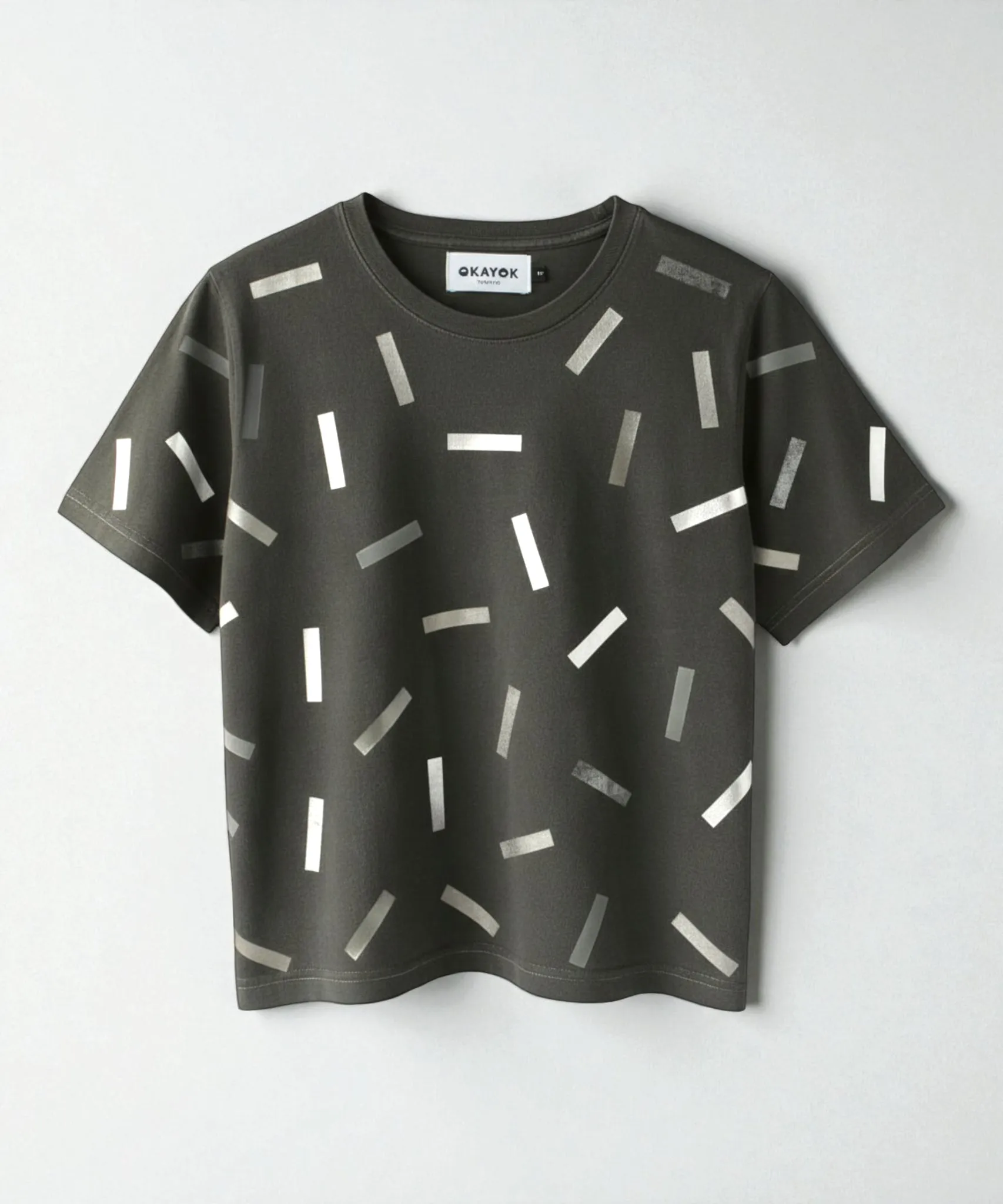 Confetti Boxy TShirt | Pigment Silver sold by OKAYOK