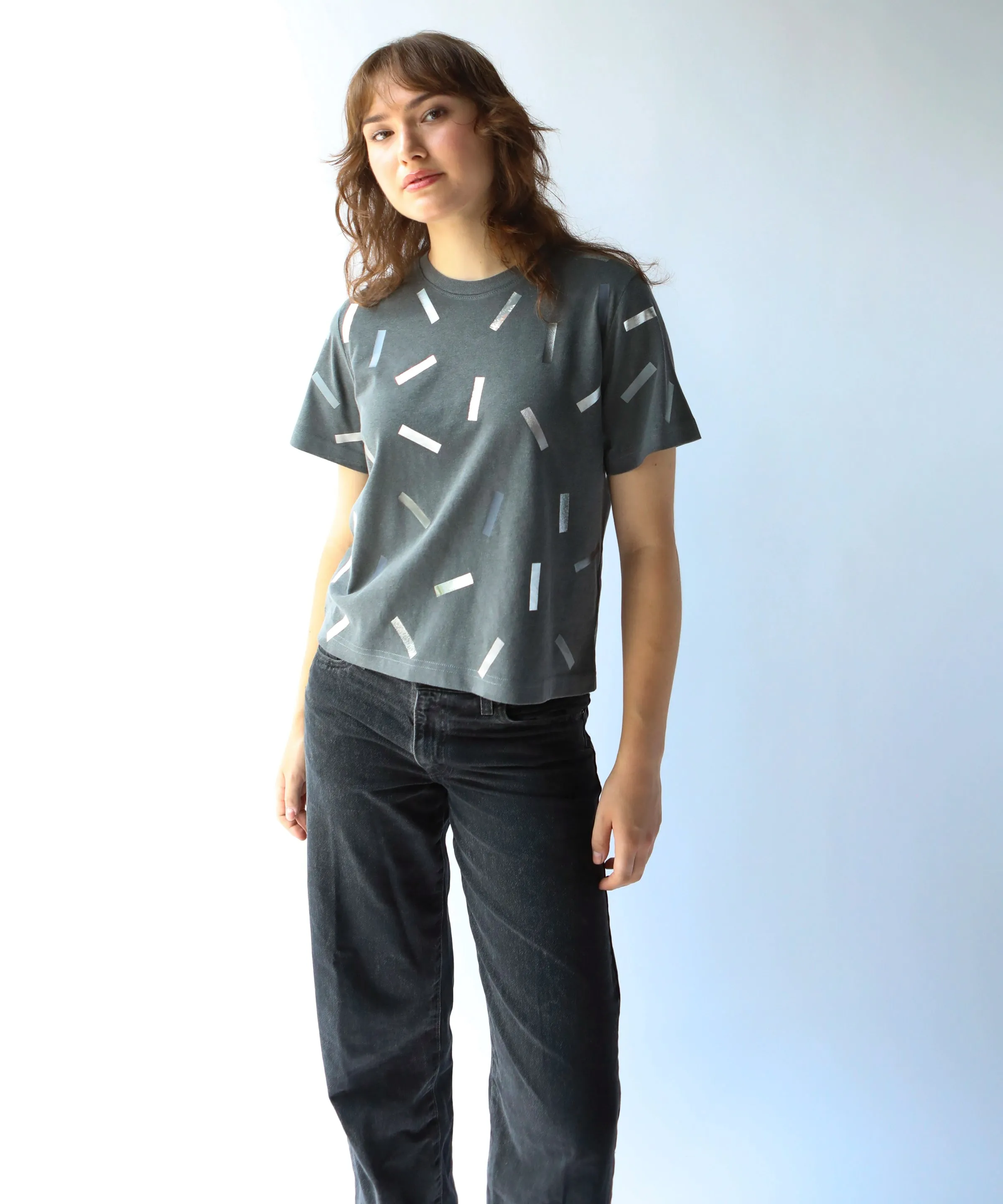 Confetti Boxy TShirt | Pigment Silver sold by OKAYOK product image thumbnail 2