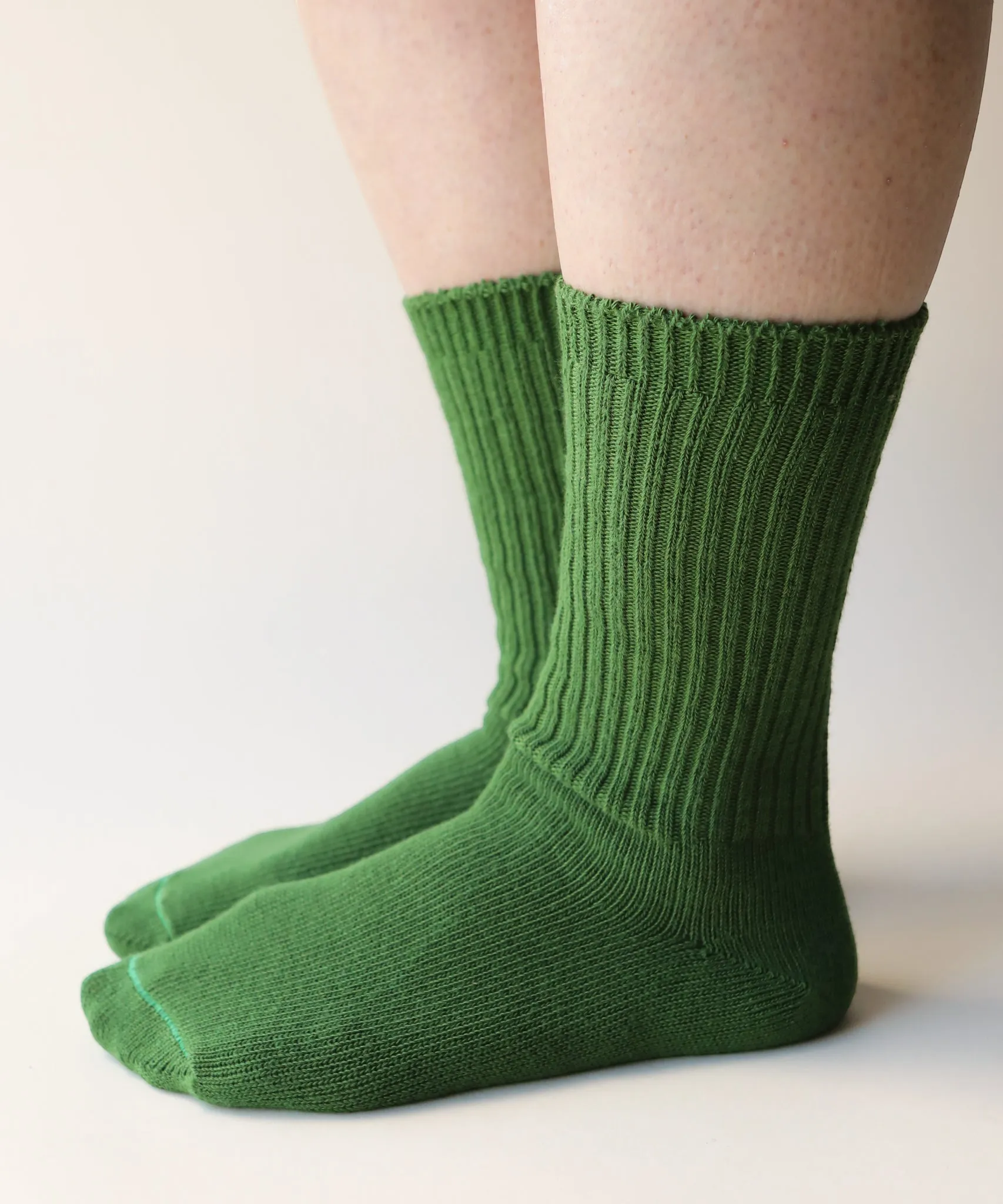 Dyed Cotton Socks | Moss sold by OKAYOK product image thumbnail 3