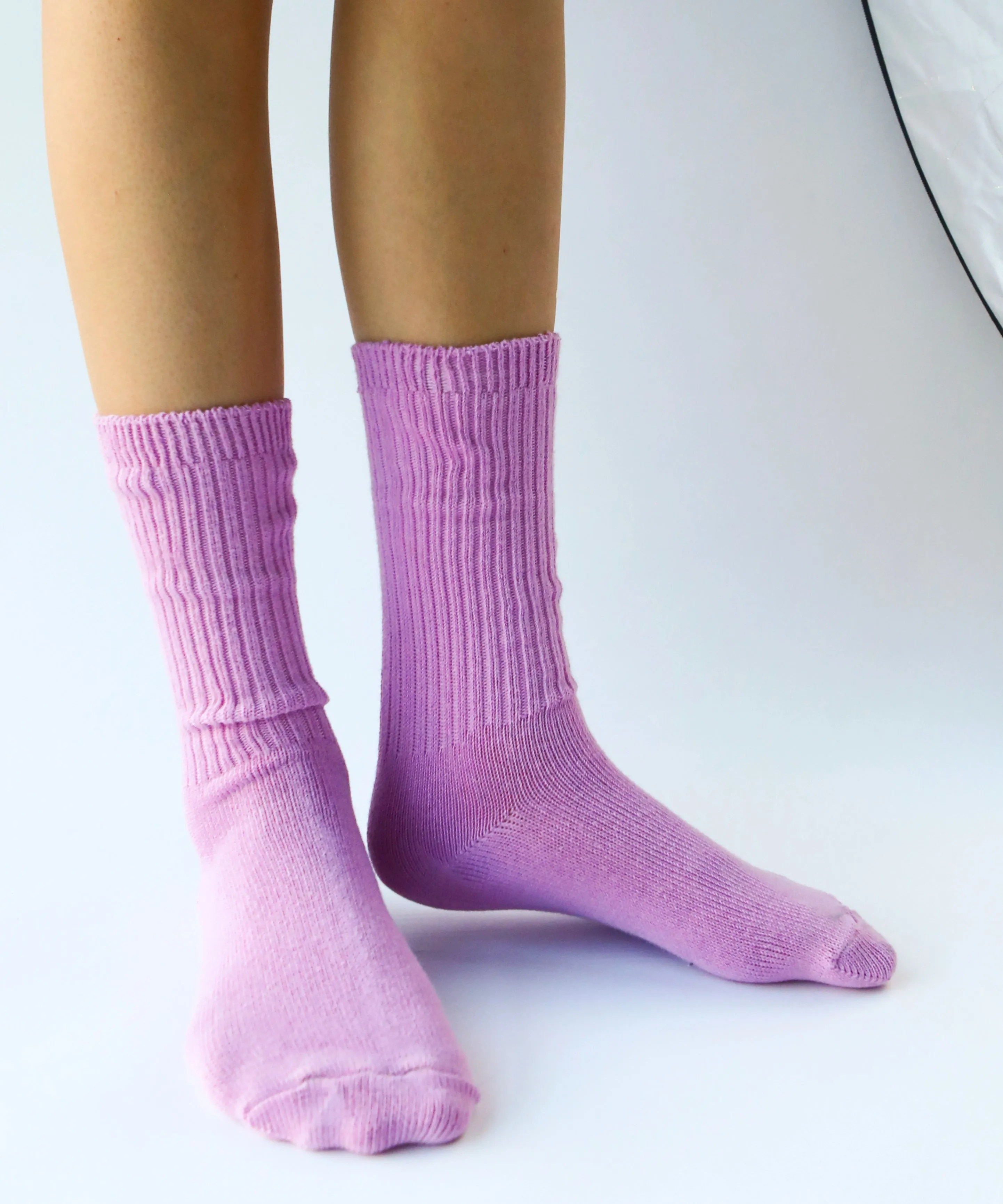 Dyed Cotton Socks | Orchid sold by OKAYOK product image thumbnail 4