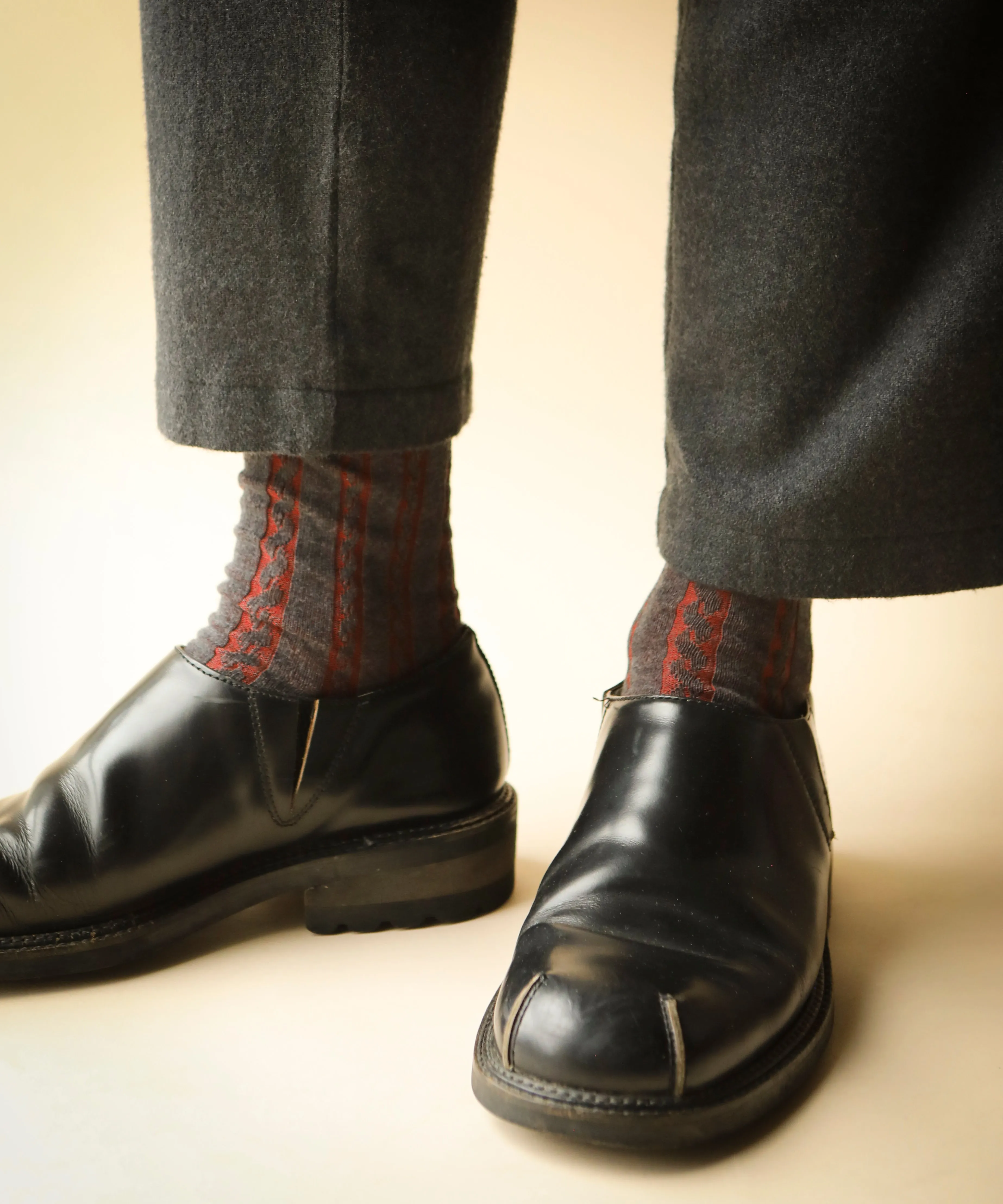 Cable Cotton Dress Socks | Hamlet sold by OKAYOK