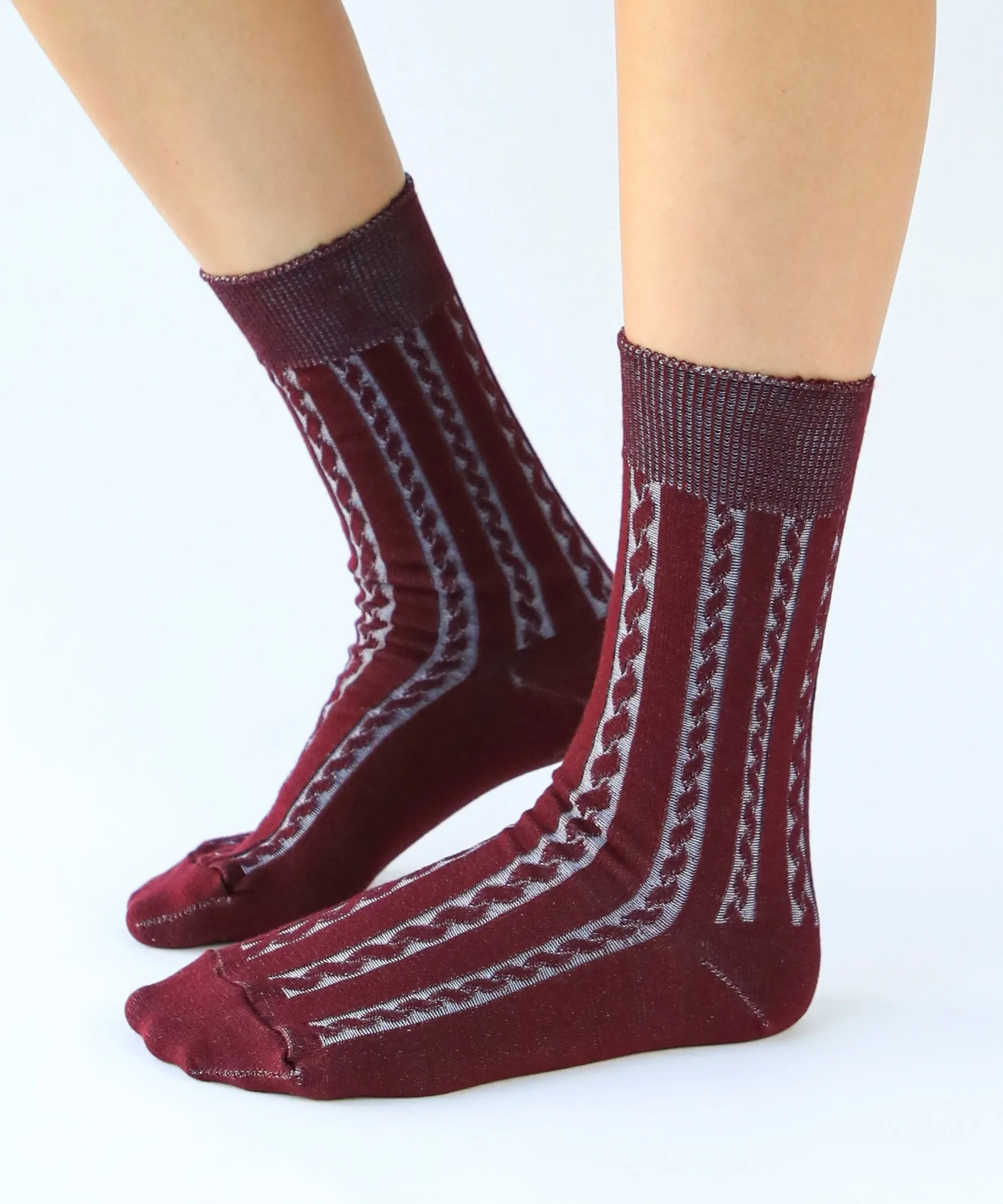Rococo Cable Cotton Dress Socks sold by OKAYOK product image thumbnail 2