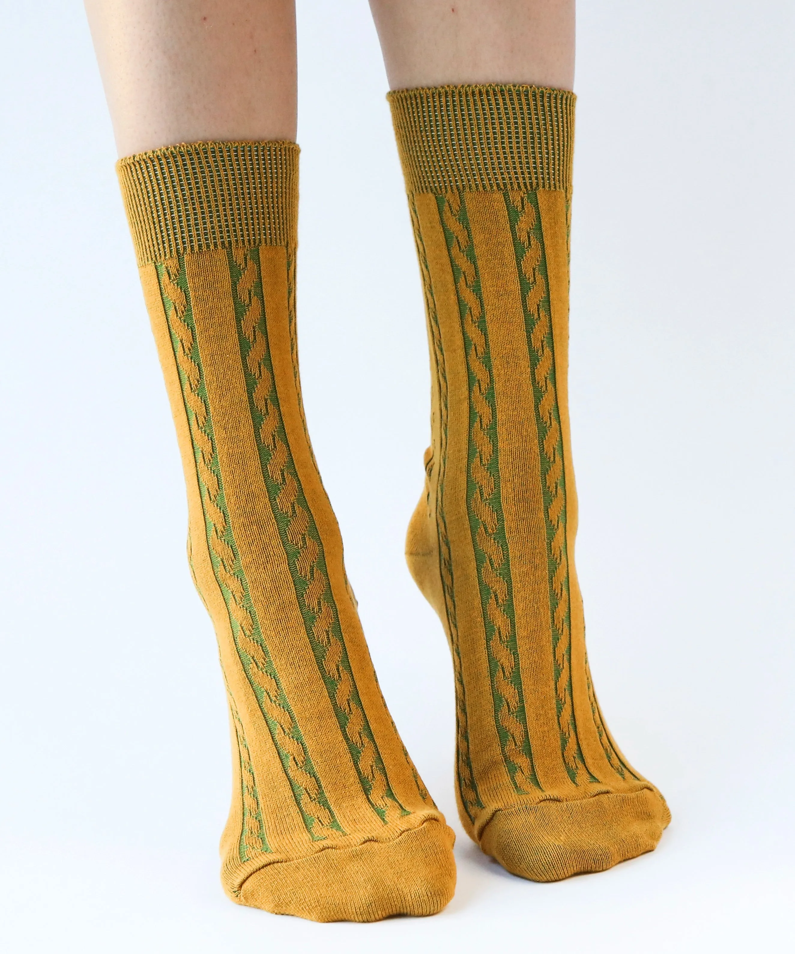 Cable Cotton Dress Socks | Dandelion sold by OKAYOK product image thumbnail 5