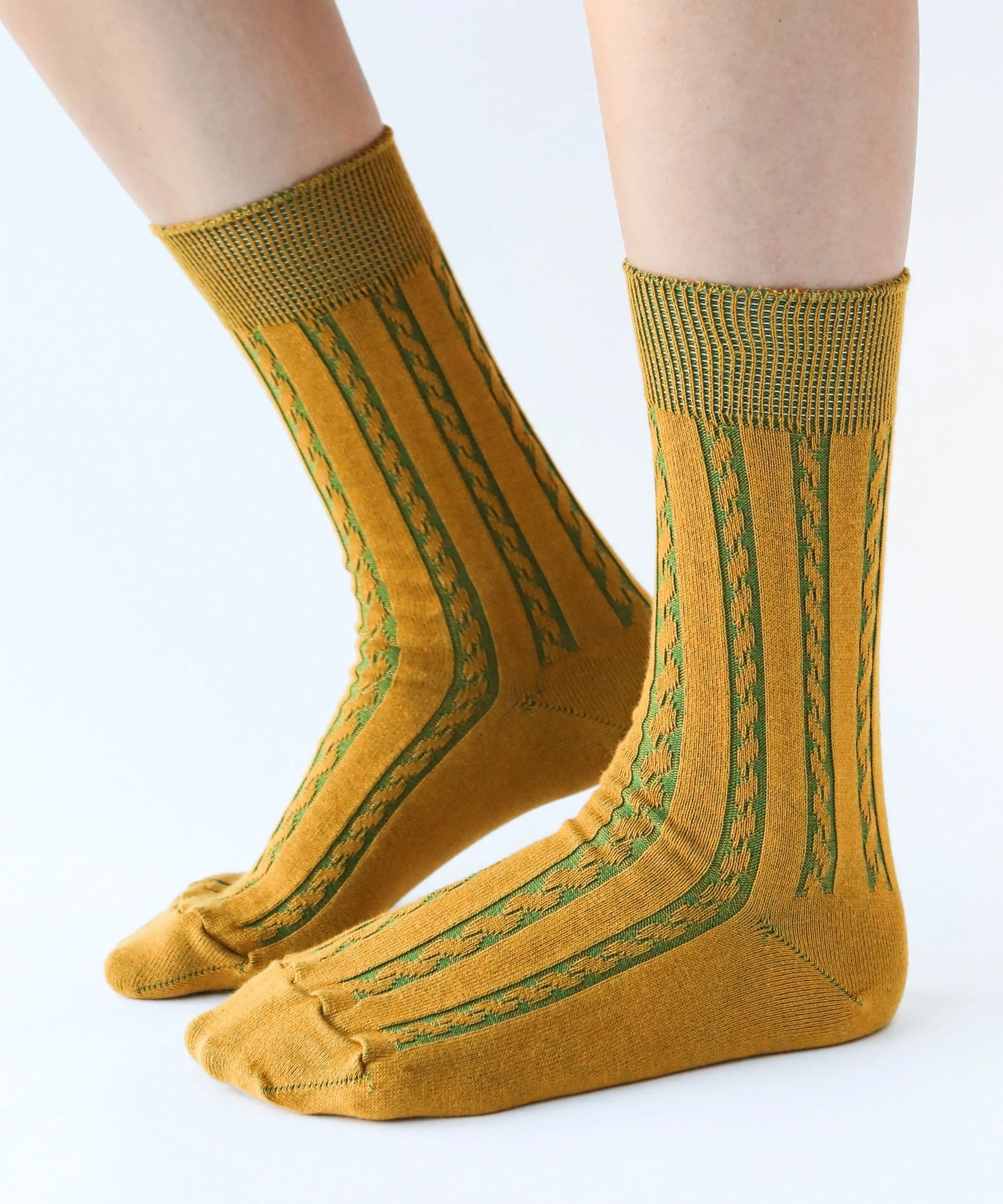 Cable Cotton Dress Socks | Dandelion sold by OKAYOK product image thumbnail 3