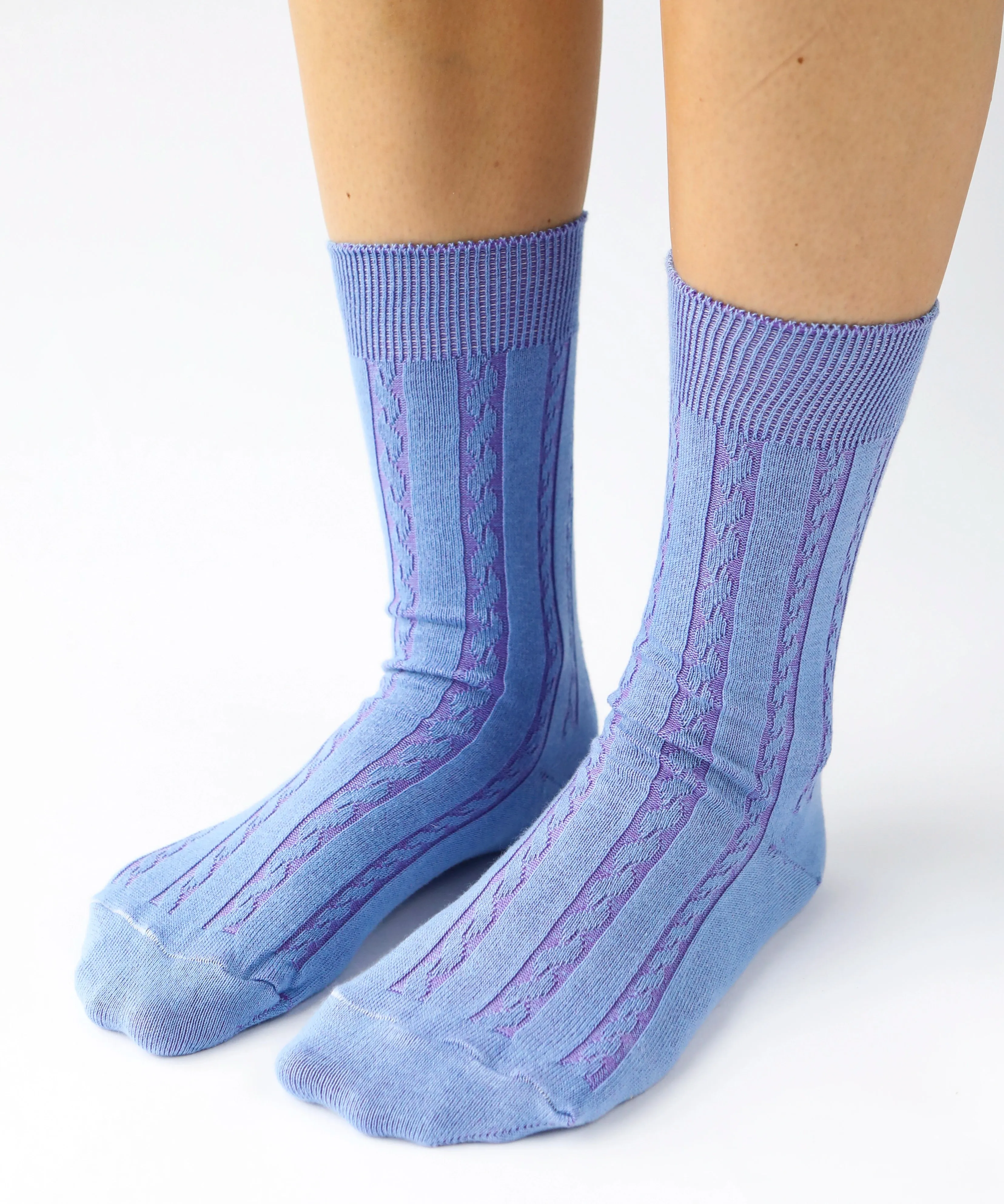 Cable Cotton Dress Socks | Bluebell sold by OKAYOK product image thumbnail 2