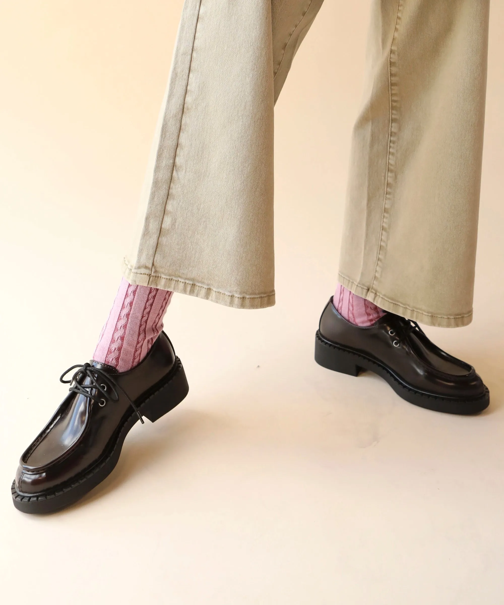 Cable Cotton Dress Socks | Smoothie sold by OKAYOK