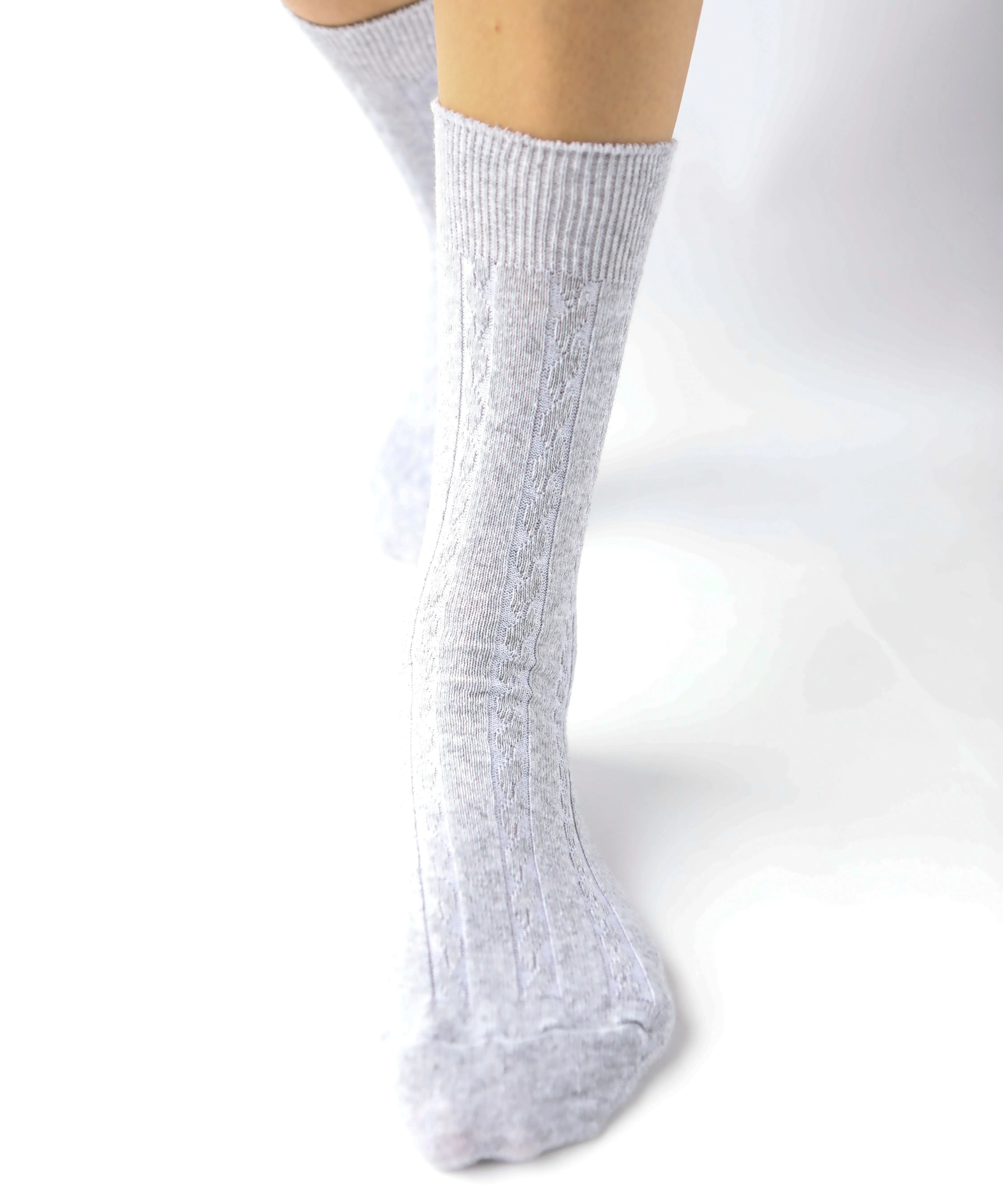 Cable Cotton Dress Socks | White Ash sold by OKAYOK product image thumbnail 3