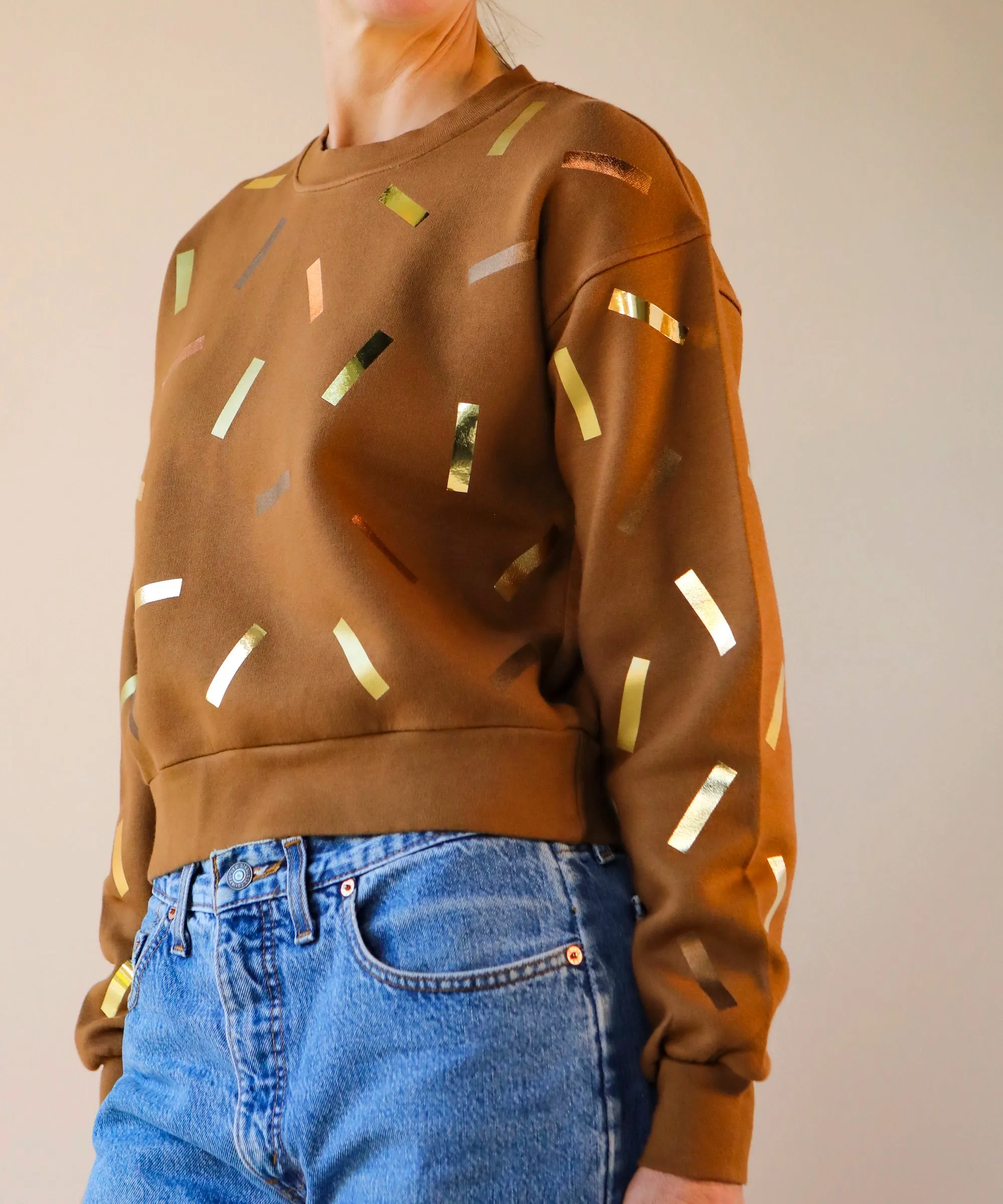 Confetti Laine Sweatshirt | Golden Sepia sold by OKAYOK product image thumbnail 3