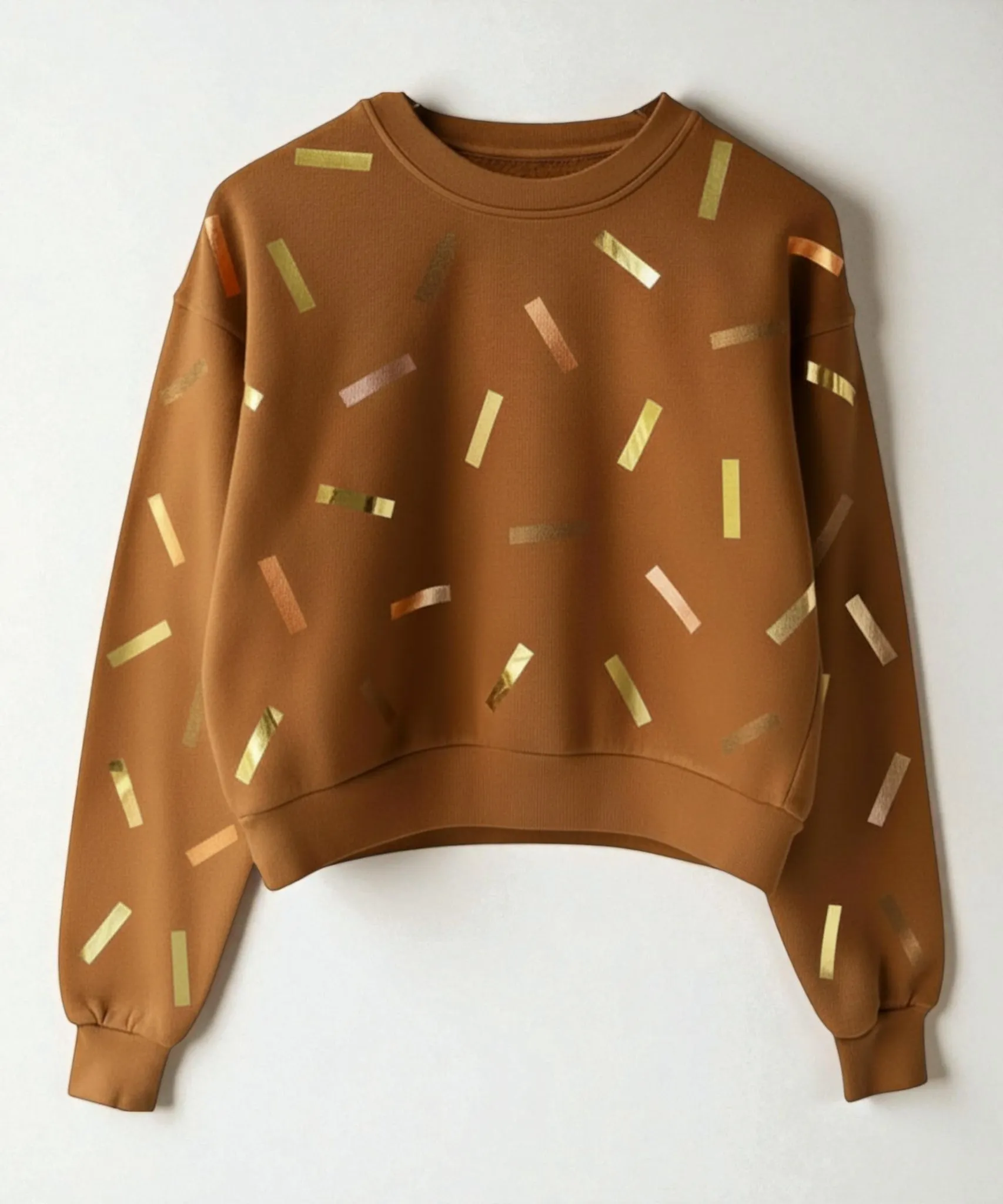 Confetti Laine Sweatshirt | Golden Sepia sold by OKAYOK product image thumbnail 2